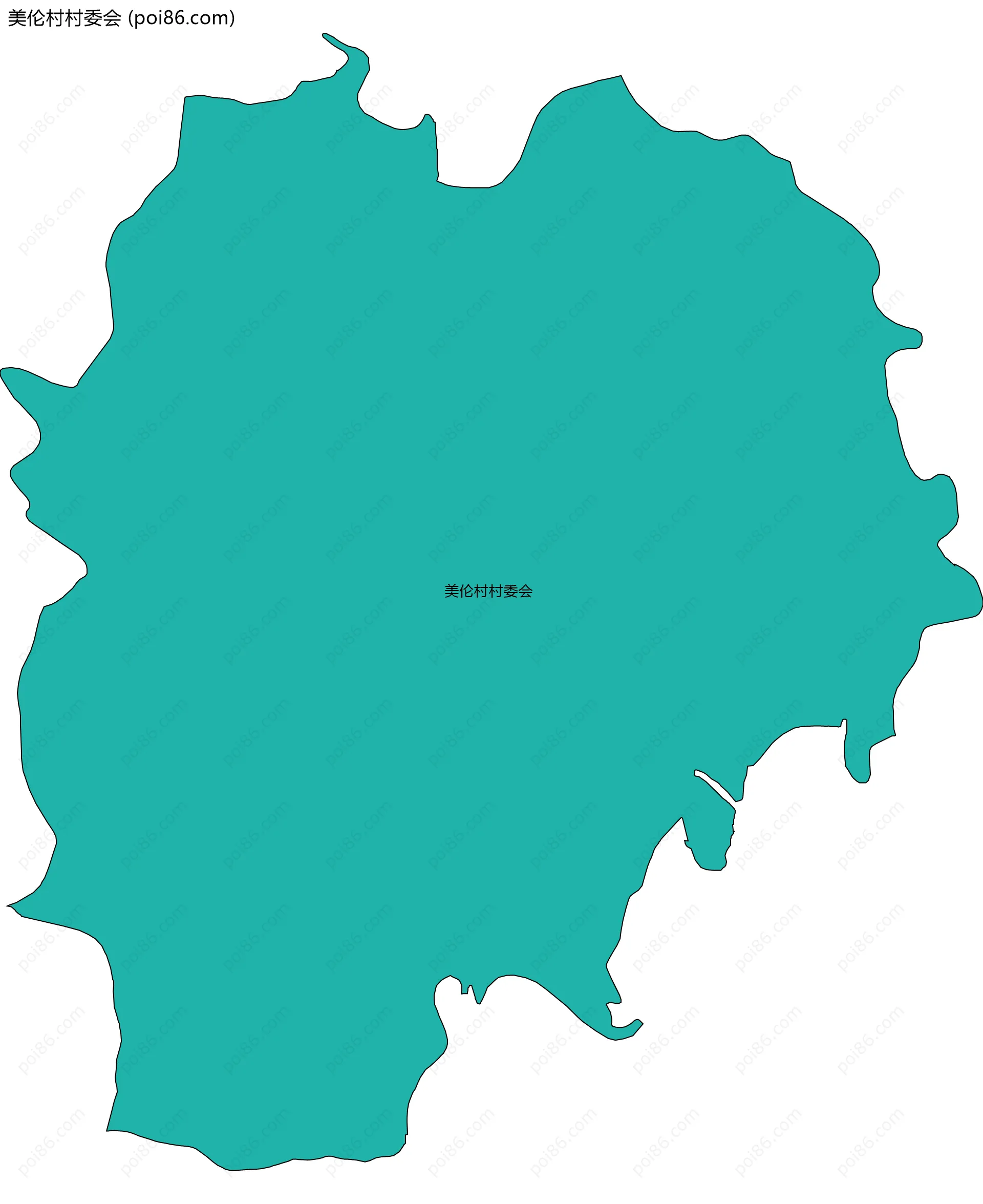 美伦村村委会边界地图