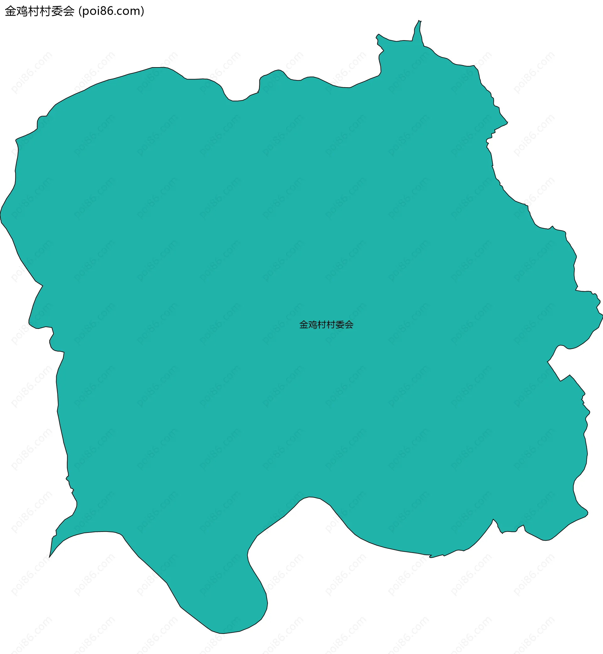 金鸡村村委会边界地图