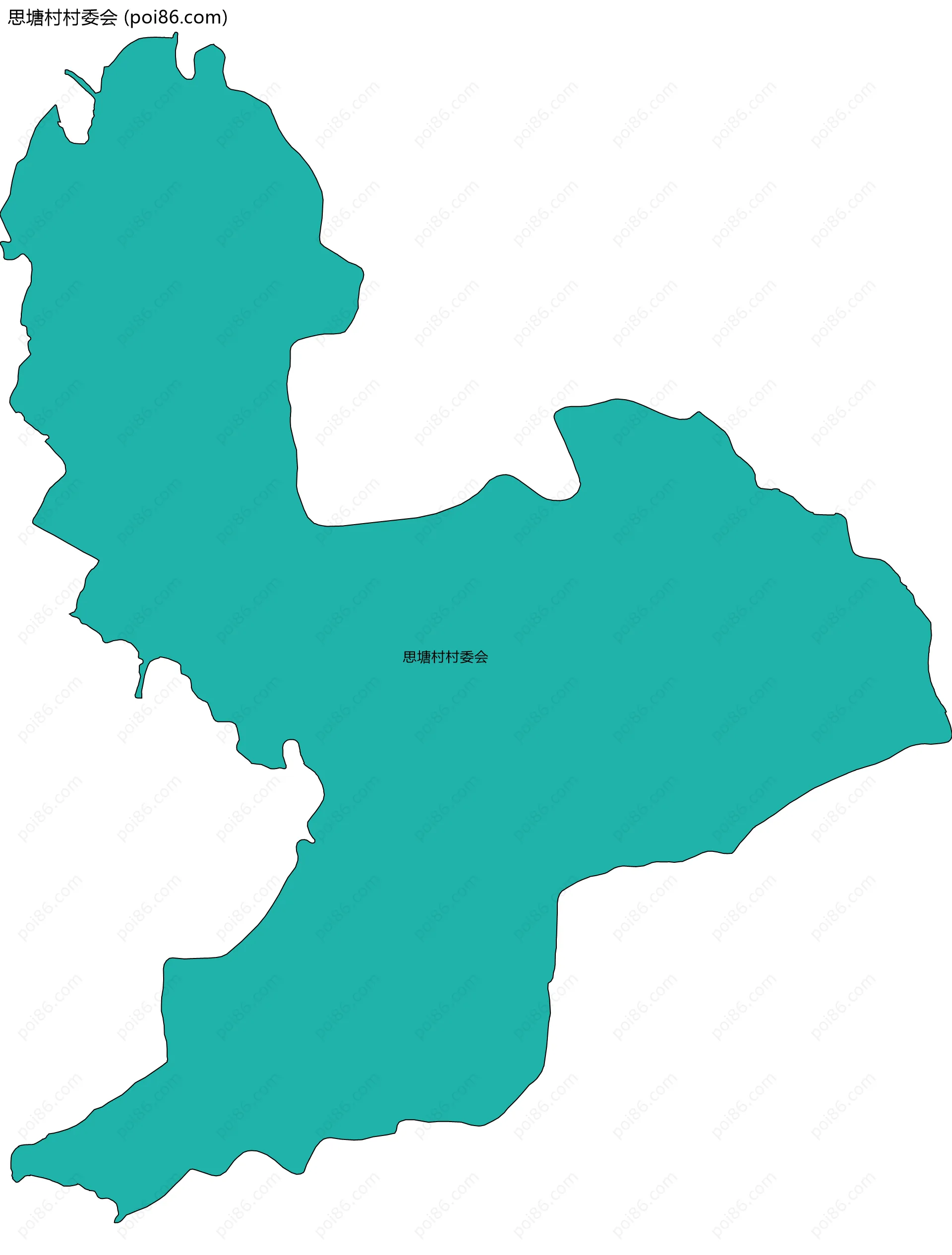 思塘村村委会边界地图