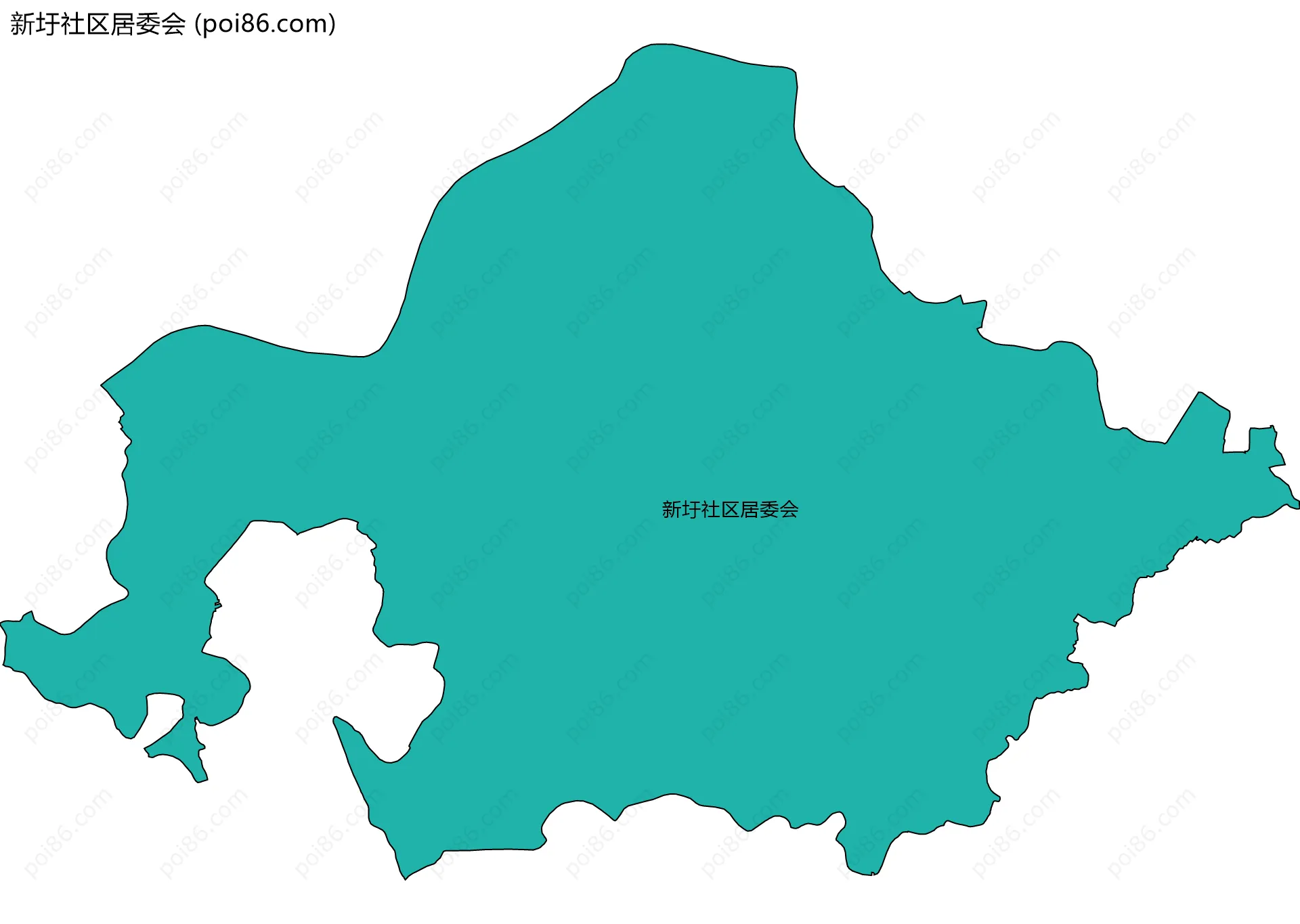 新圩社区居委会边界地图