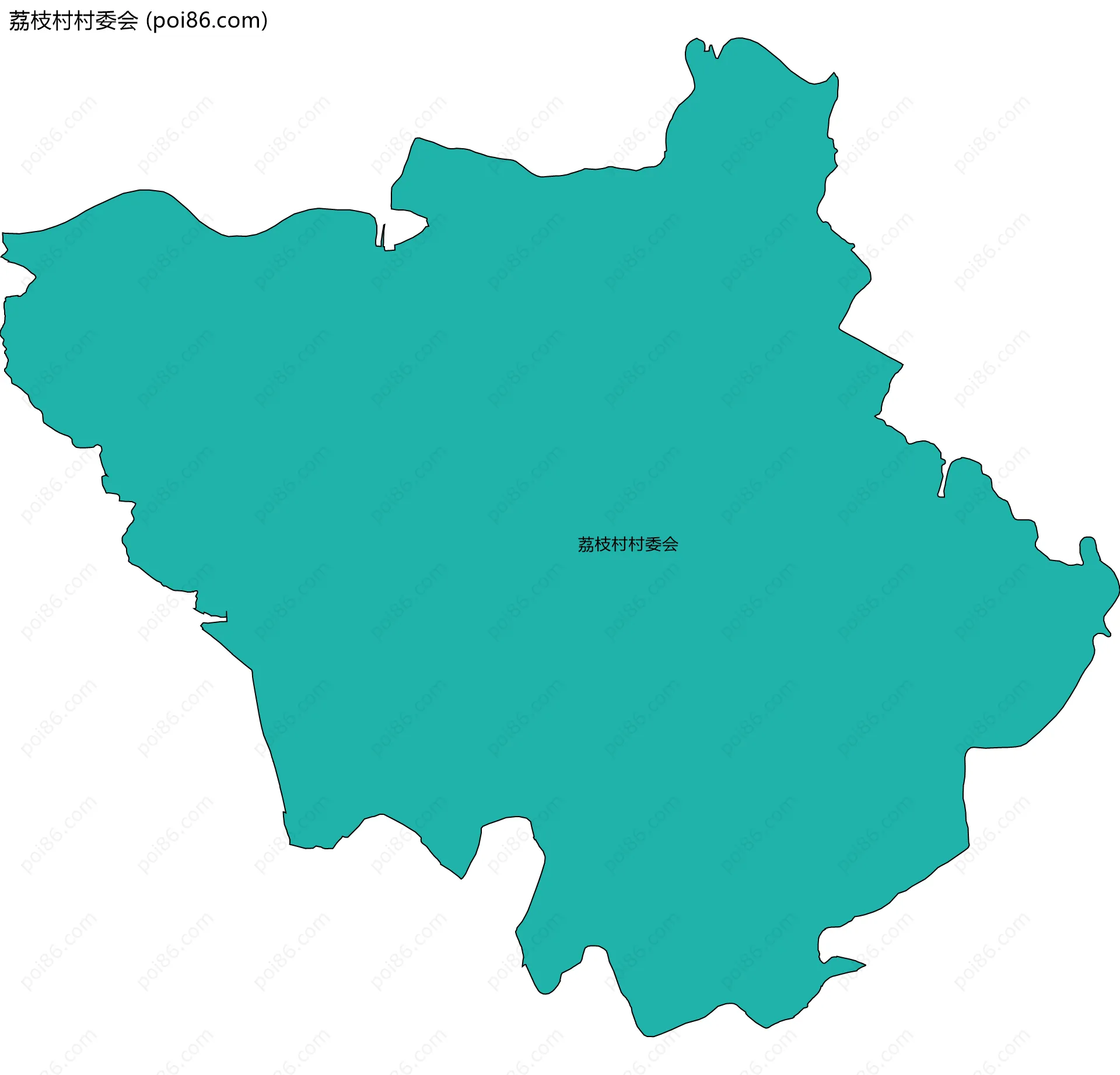 荔枝村村委会边界地图