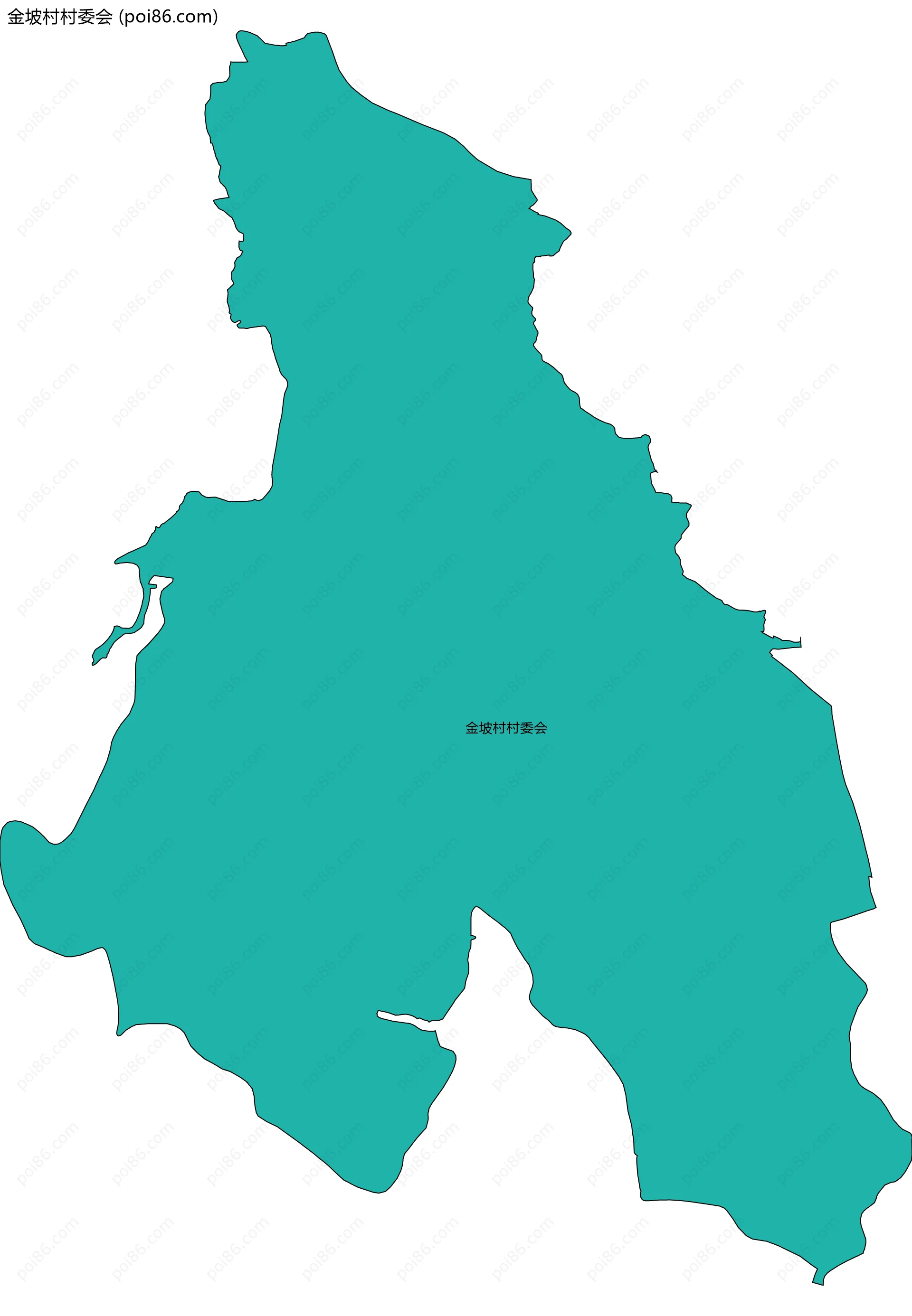 金坡村村委会边界地图