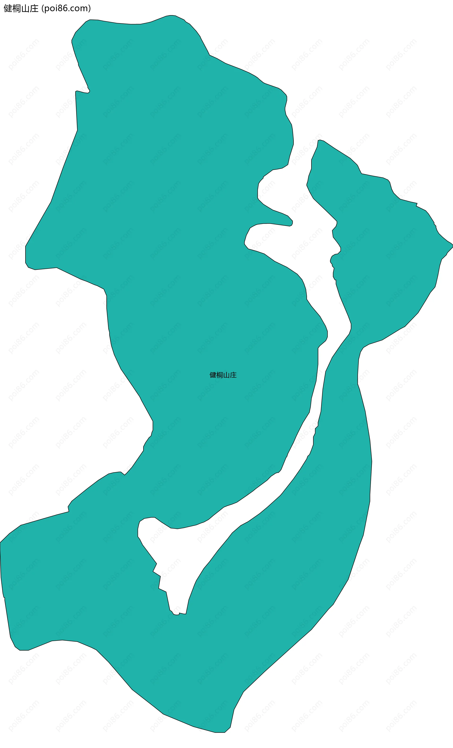 健桐山庄边界地图