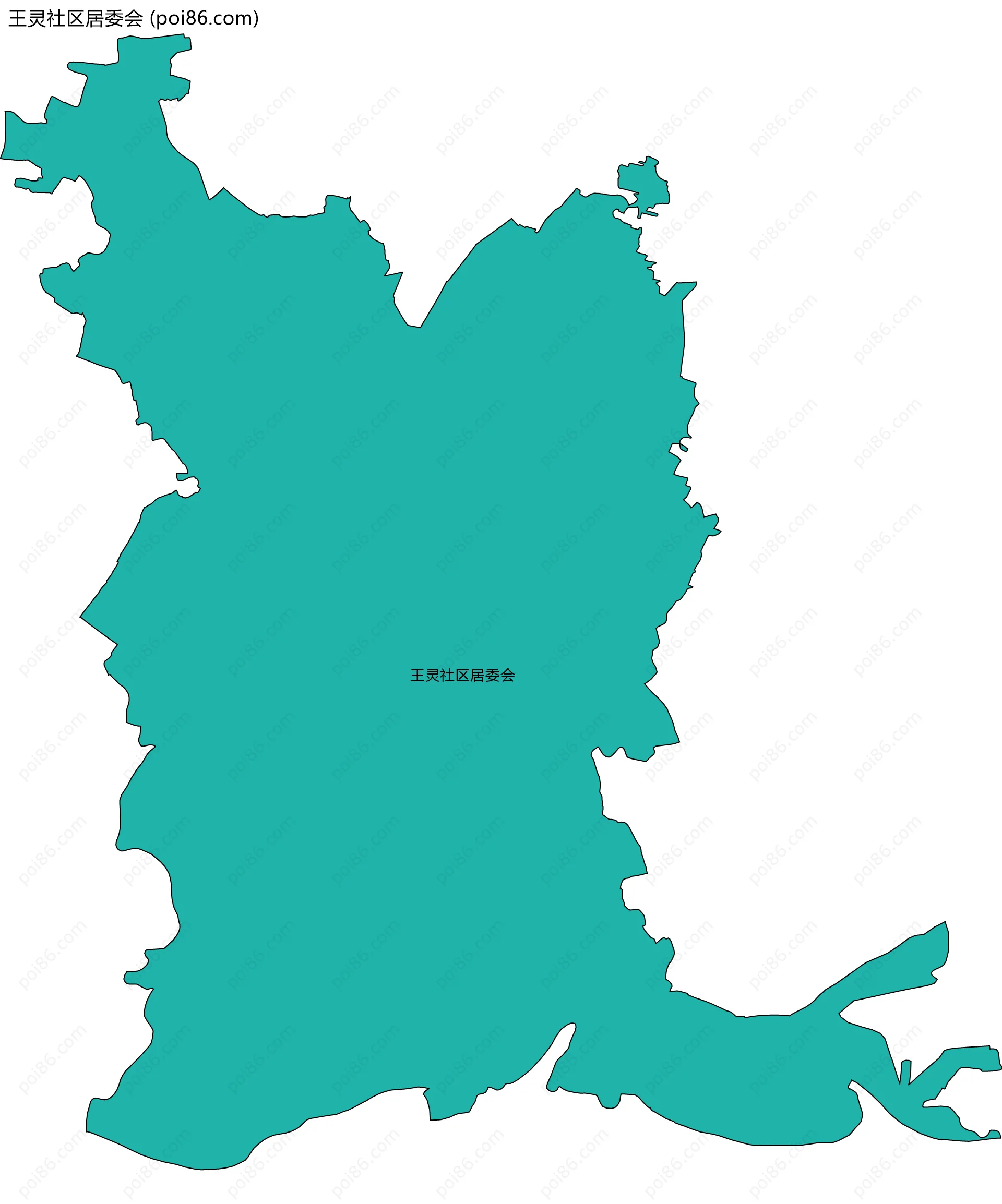 王灵社区居委会边界地图