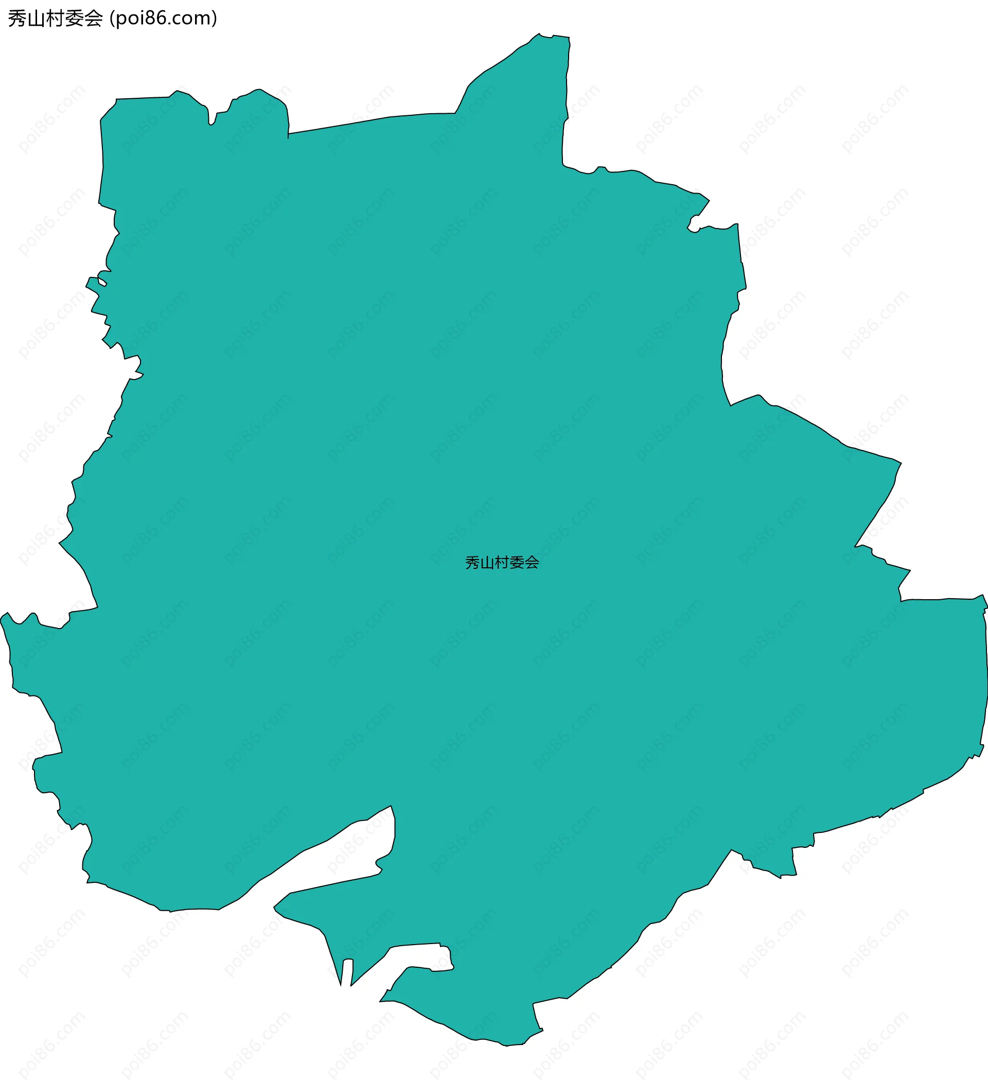 秀山村委会边界地图