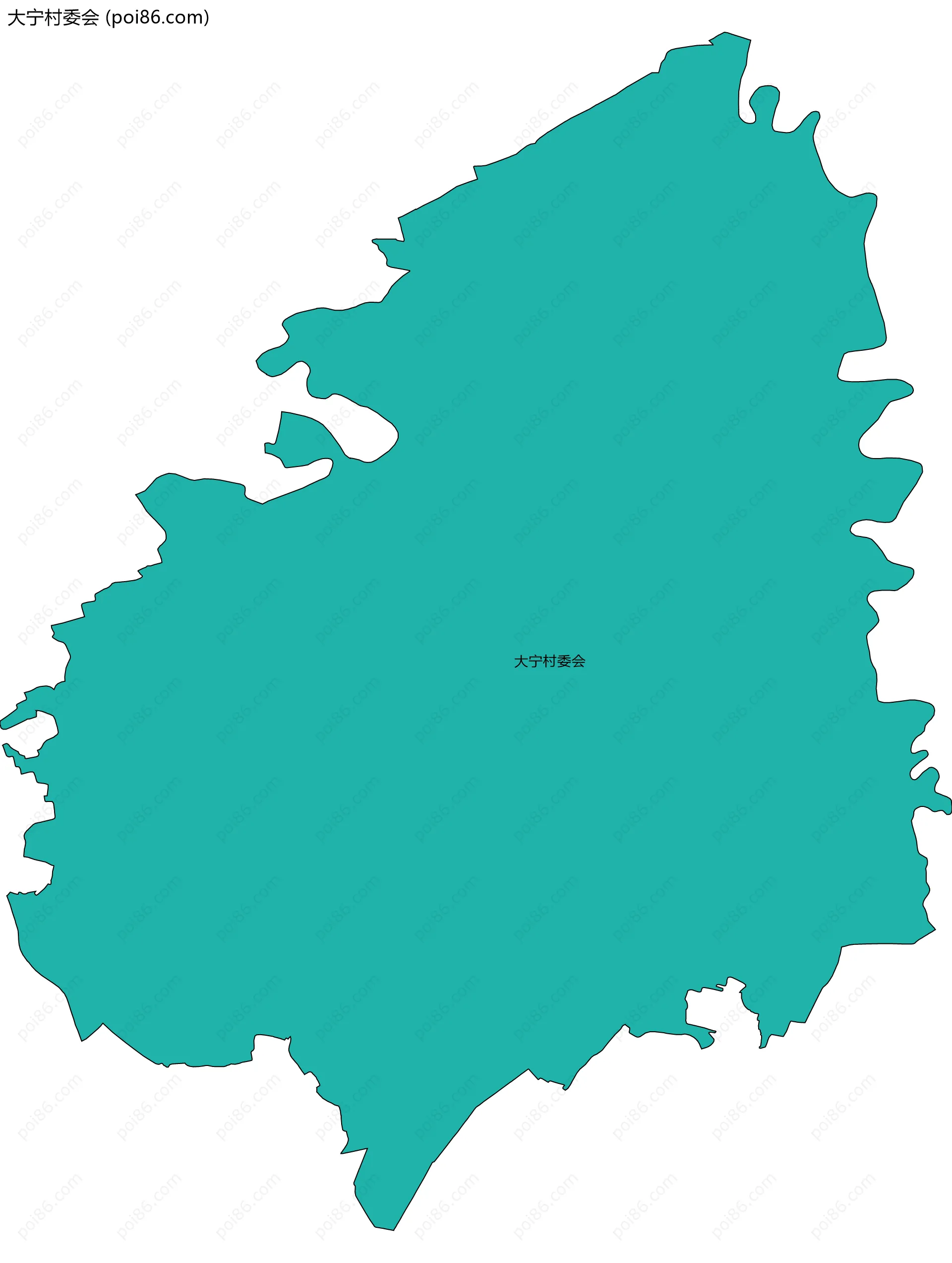 大宁村委会边界地图