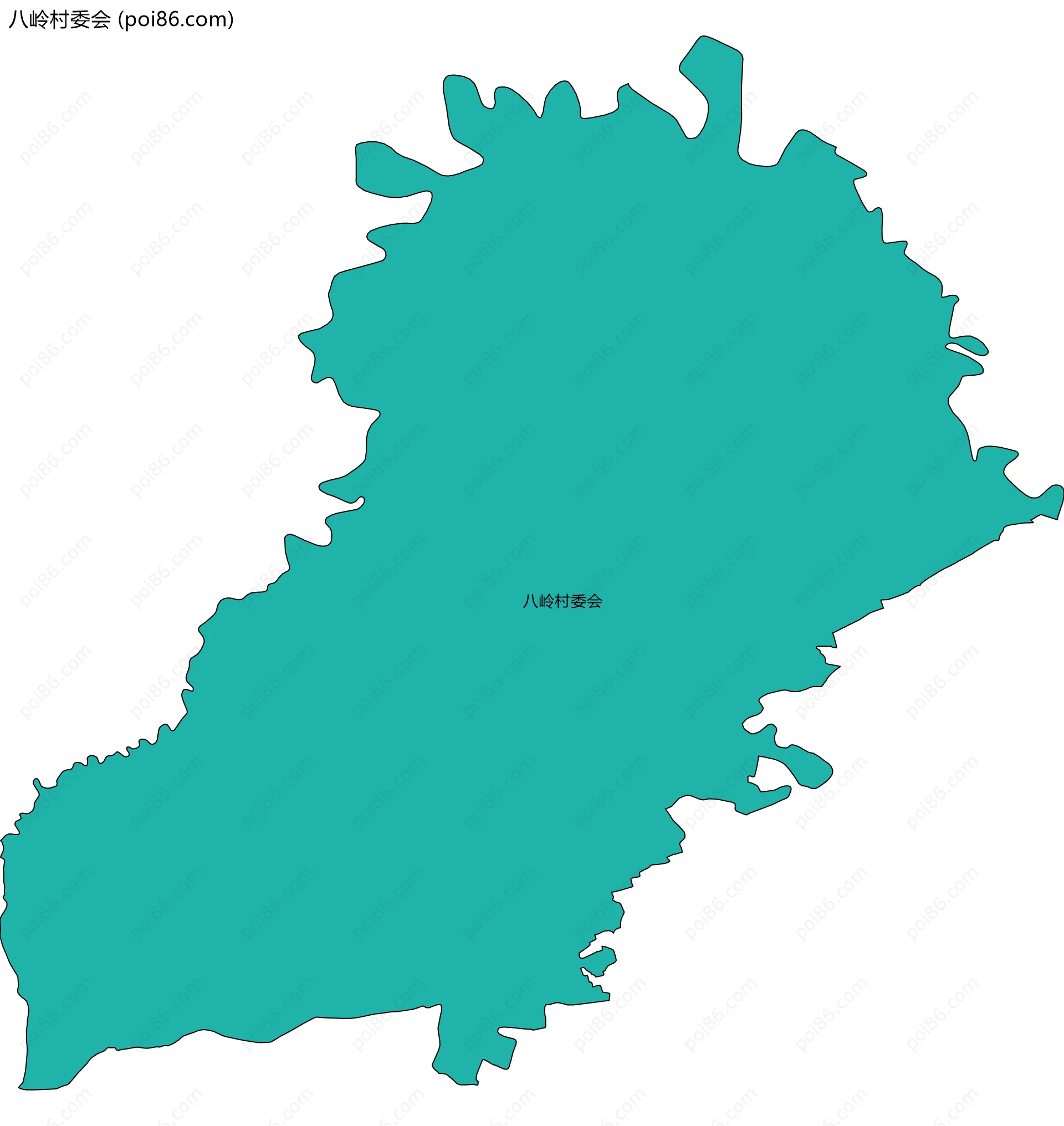 八岭村委会边界地图