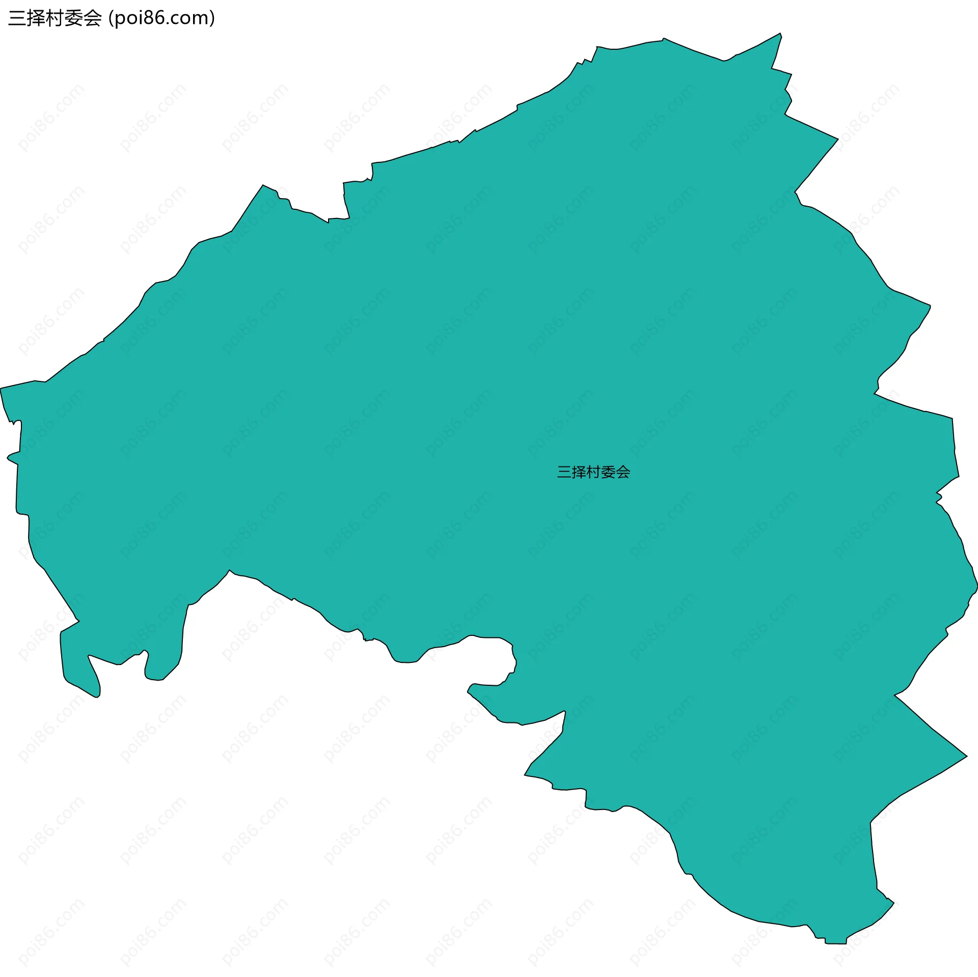 三择村委会边界地图