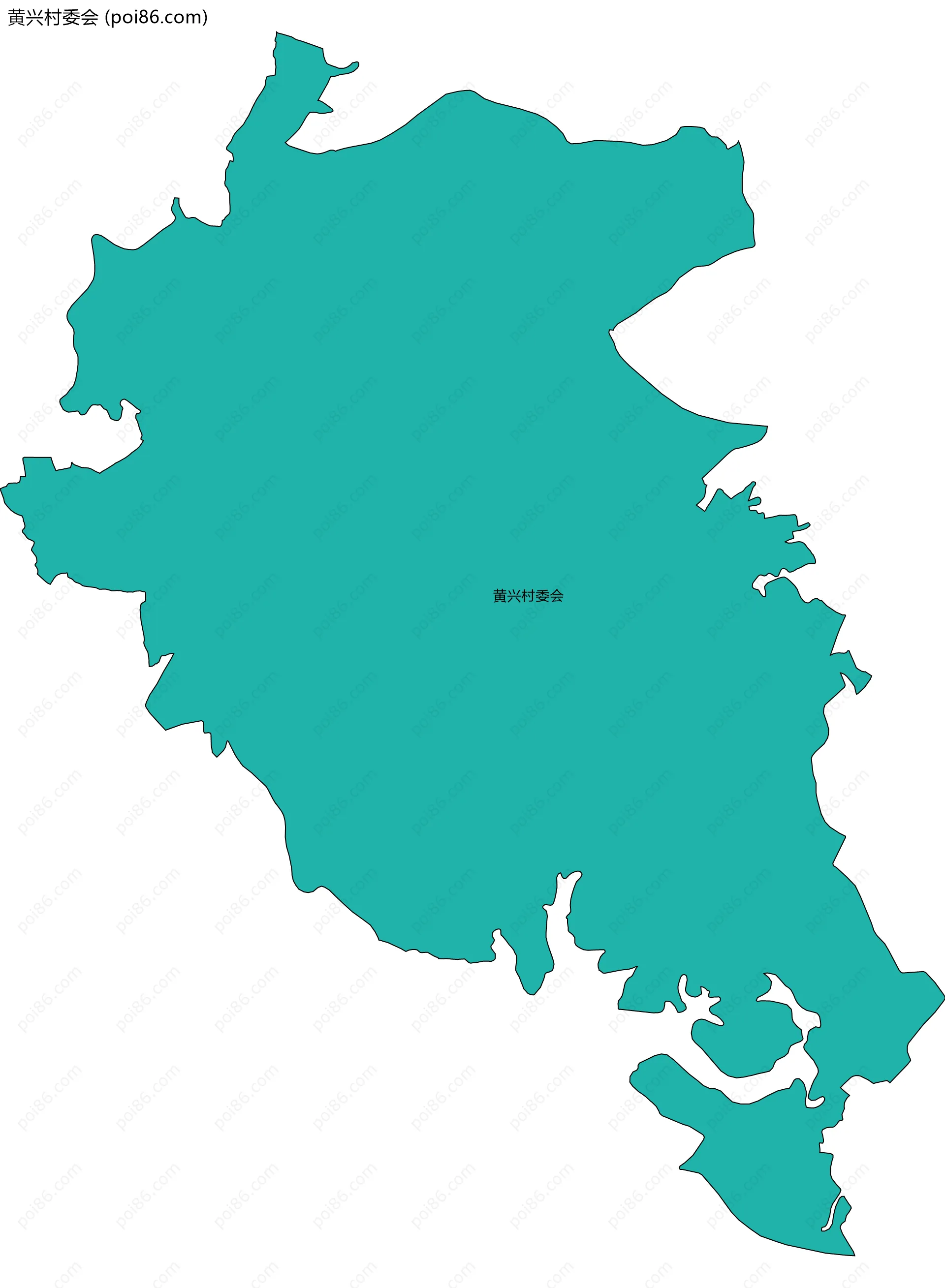 黄兴村委会边界地图