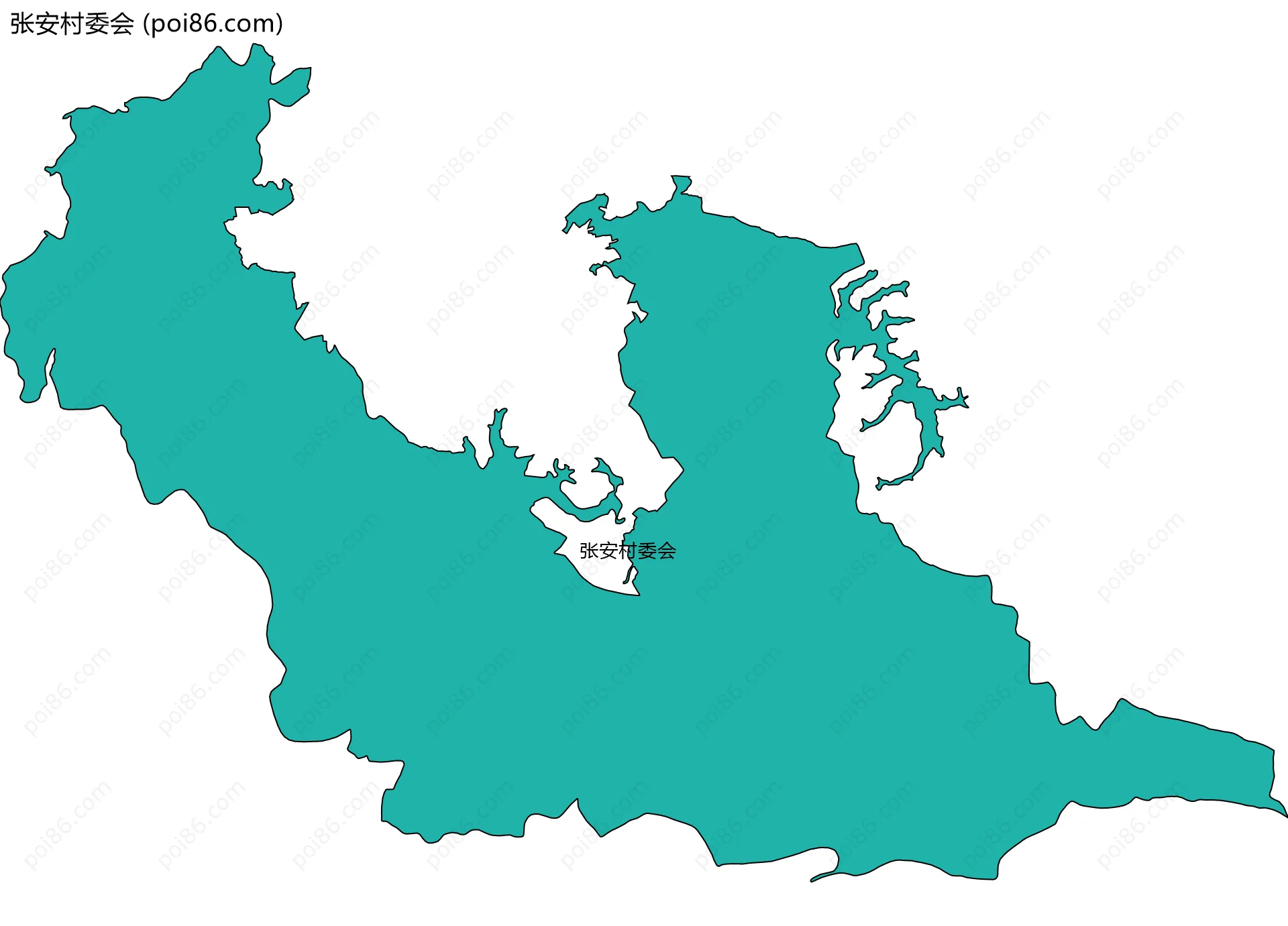 张安村委会边界地图