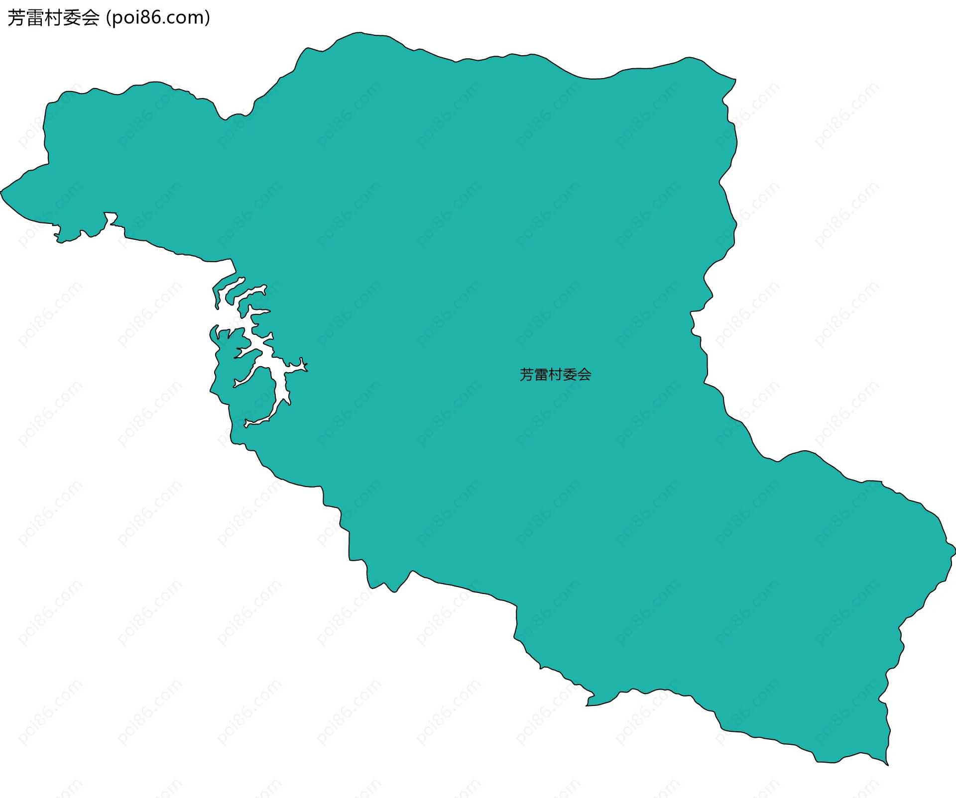 芳雷村委会边界地图