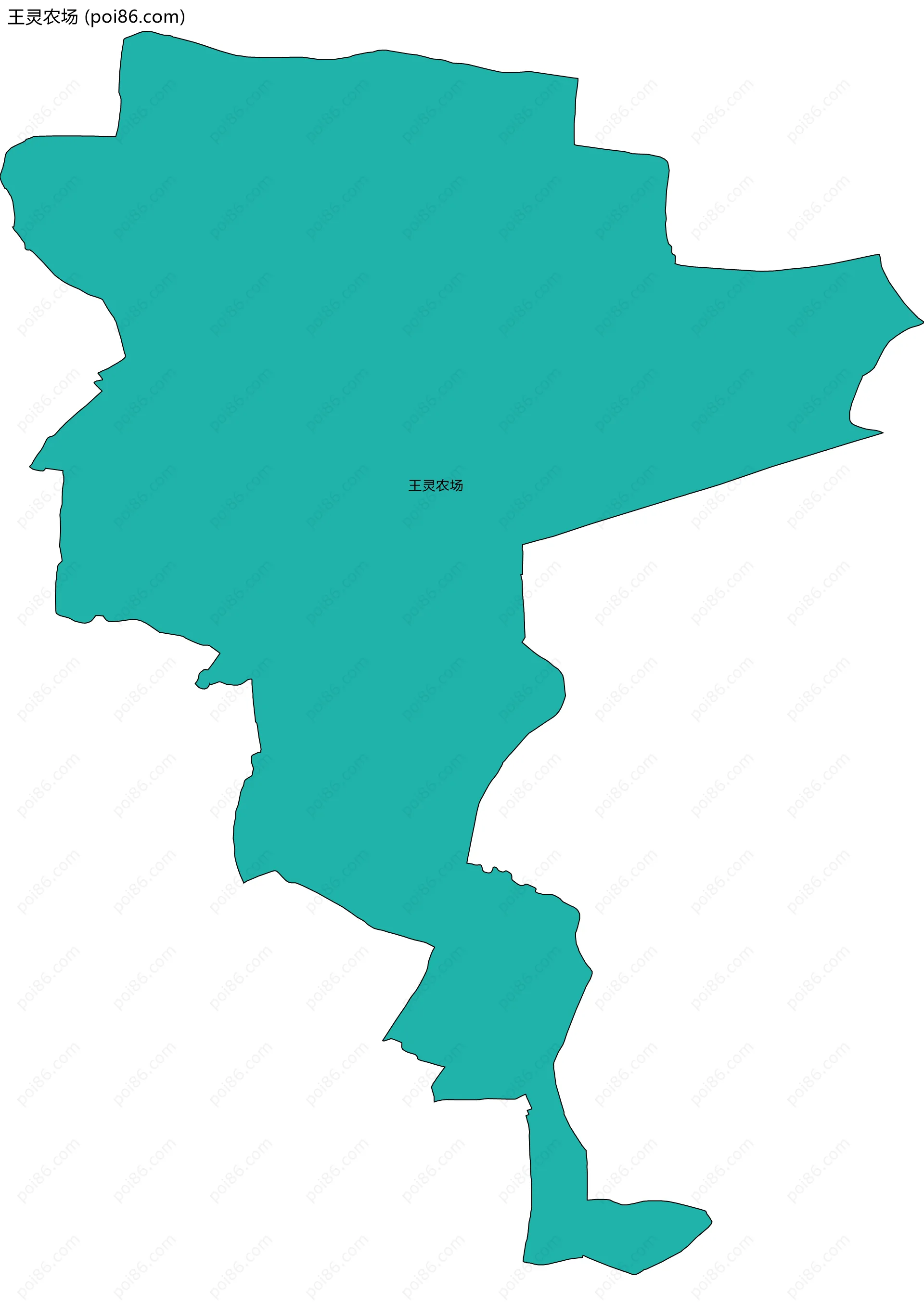 王灵农场边界地图