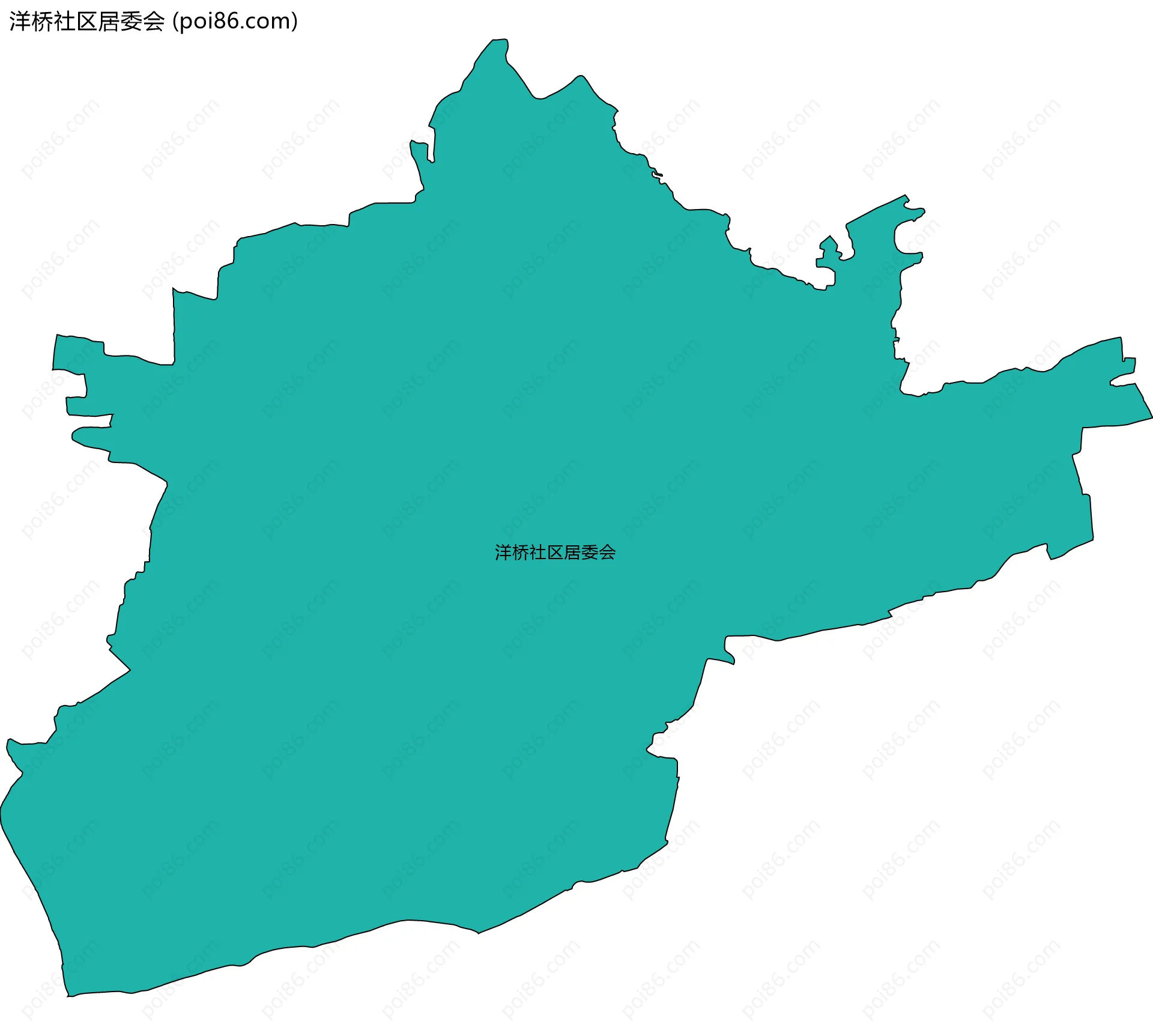 洋桥社区居委会边界地图