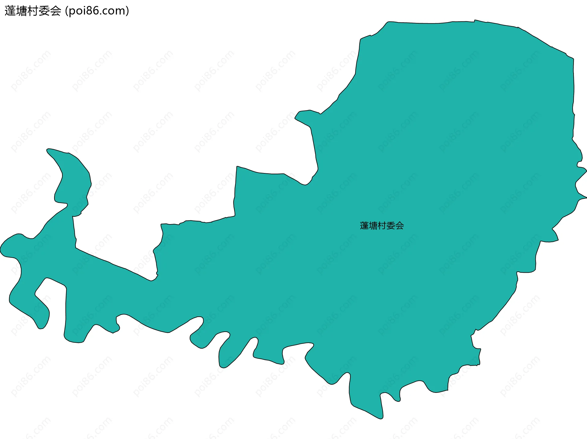 蓬塘村委会边界地图