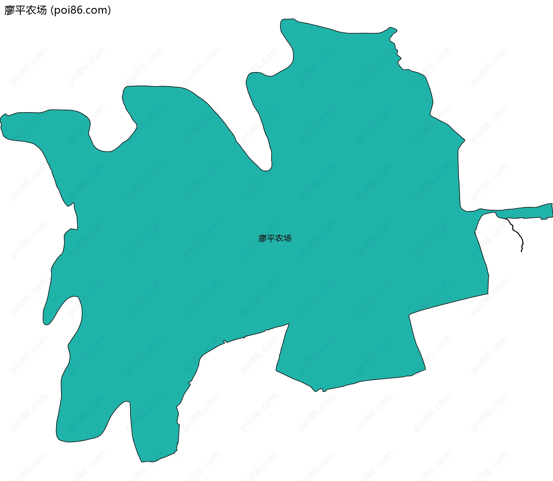 廖平农场边界地图