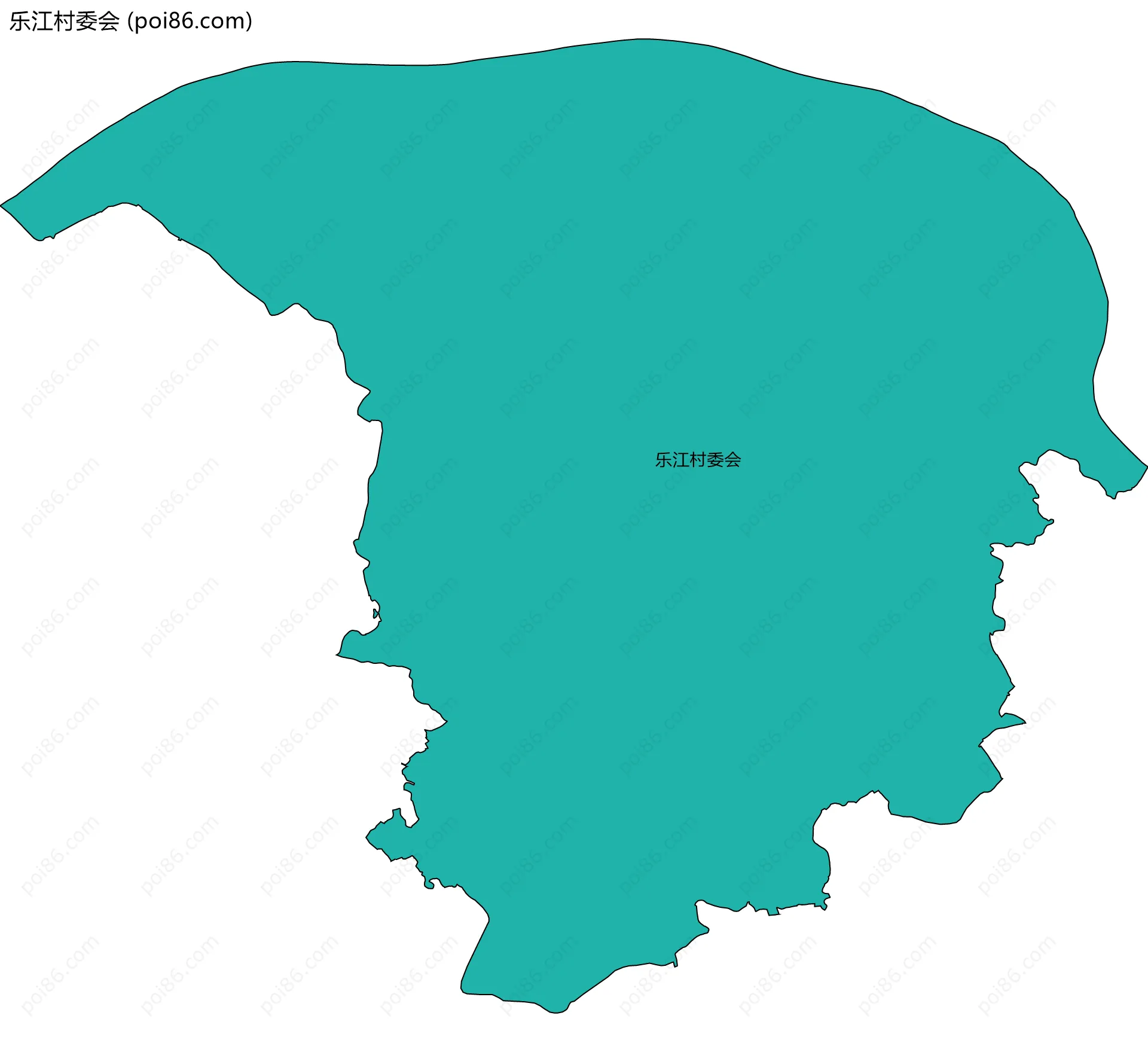 乐江村委会边界地图
