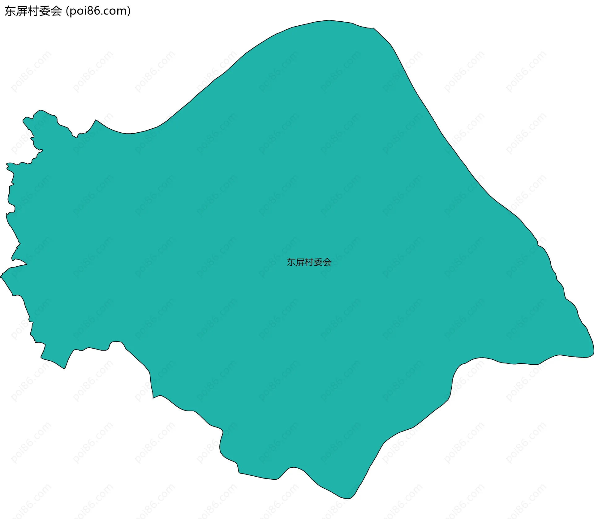东屏村委会边界地图