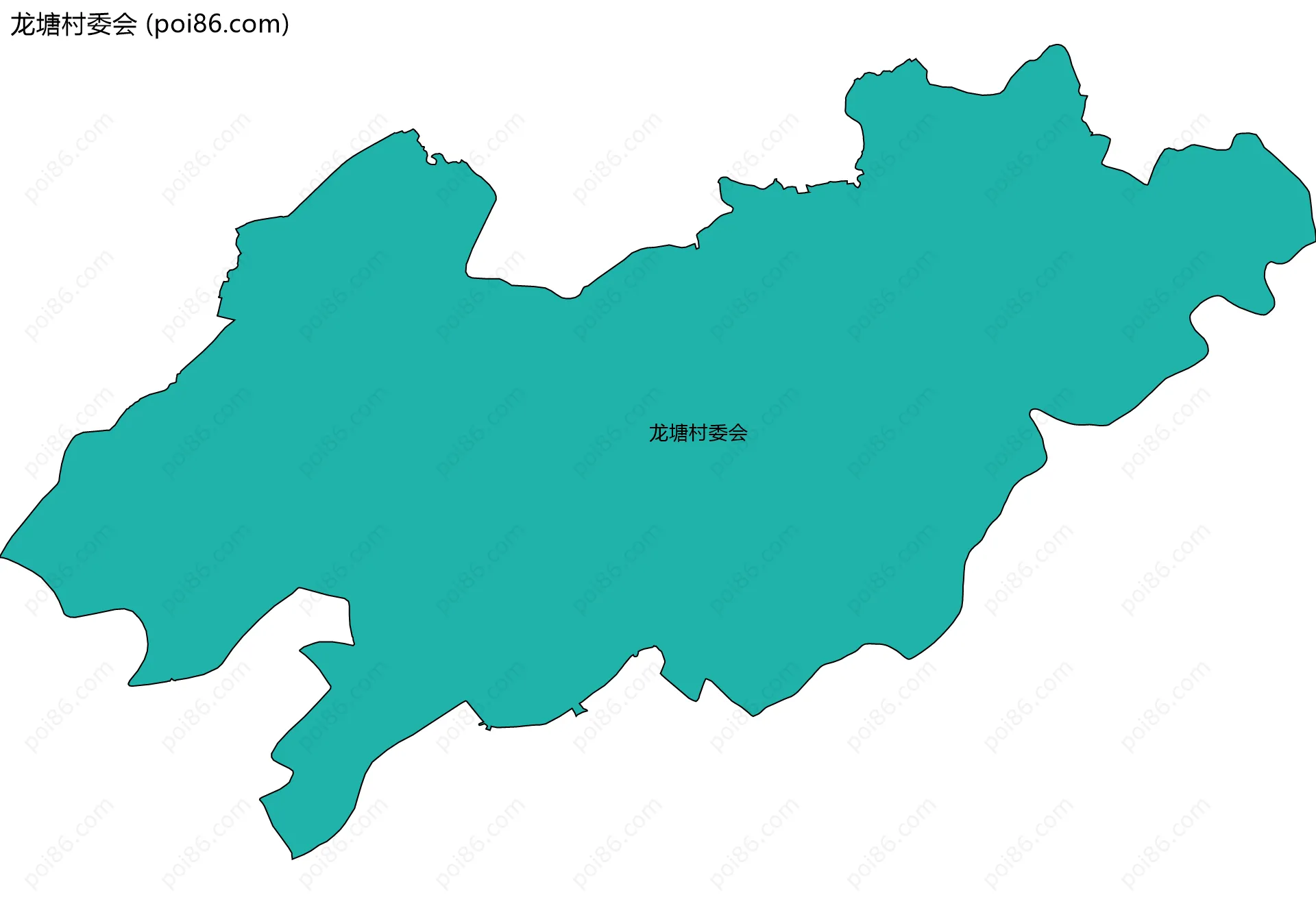 龙塘村委会边界地图