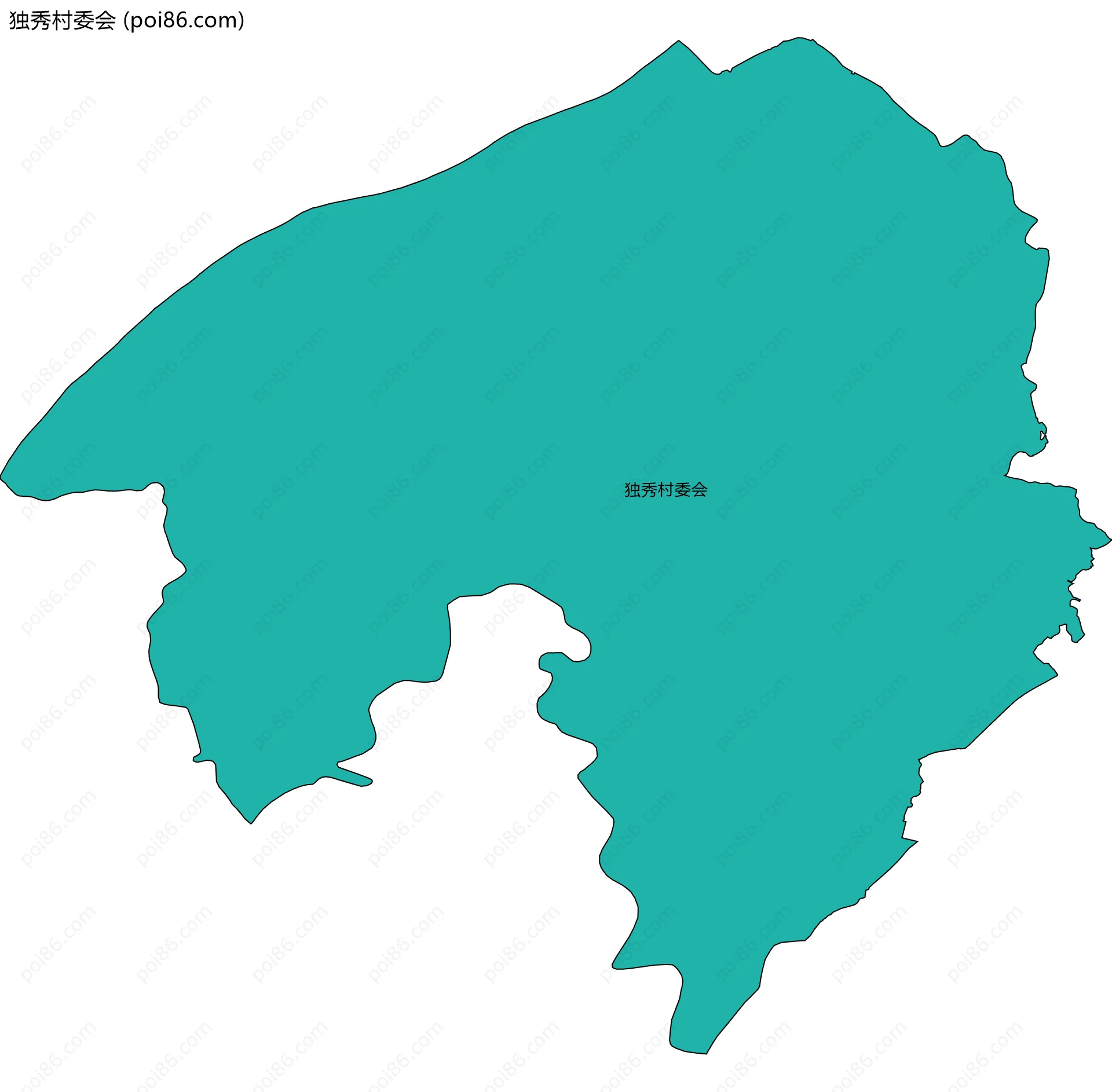 独秀村委会边界地图