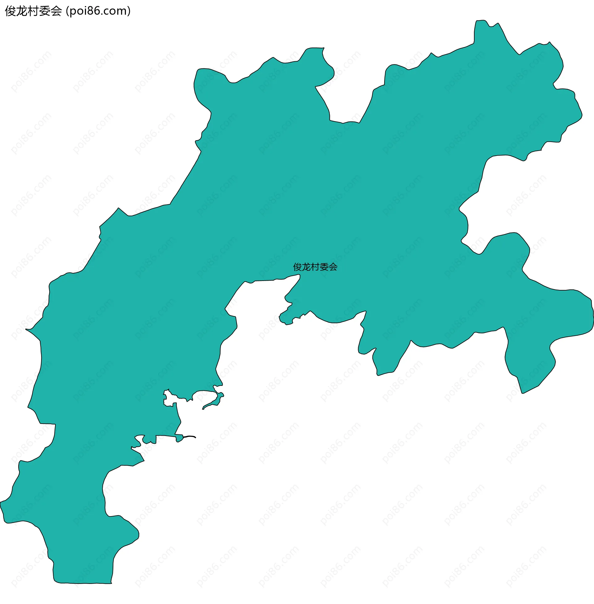 俊龙村委会边界地图