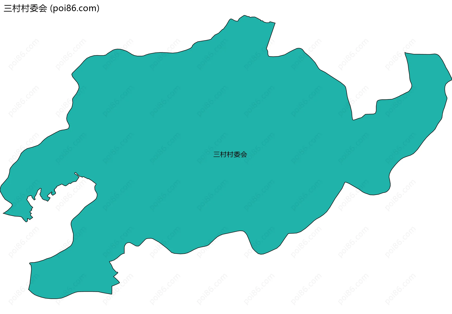 三村村委会边界地图