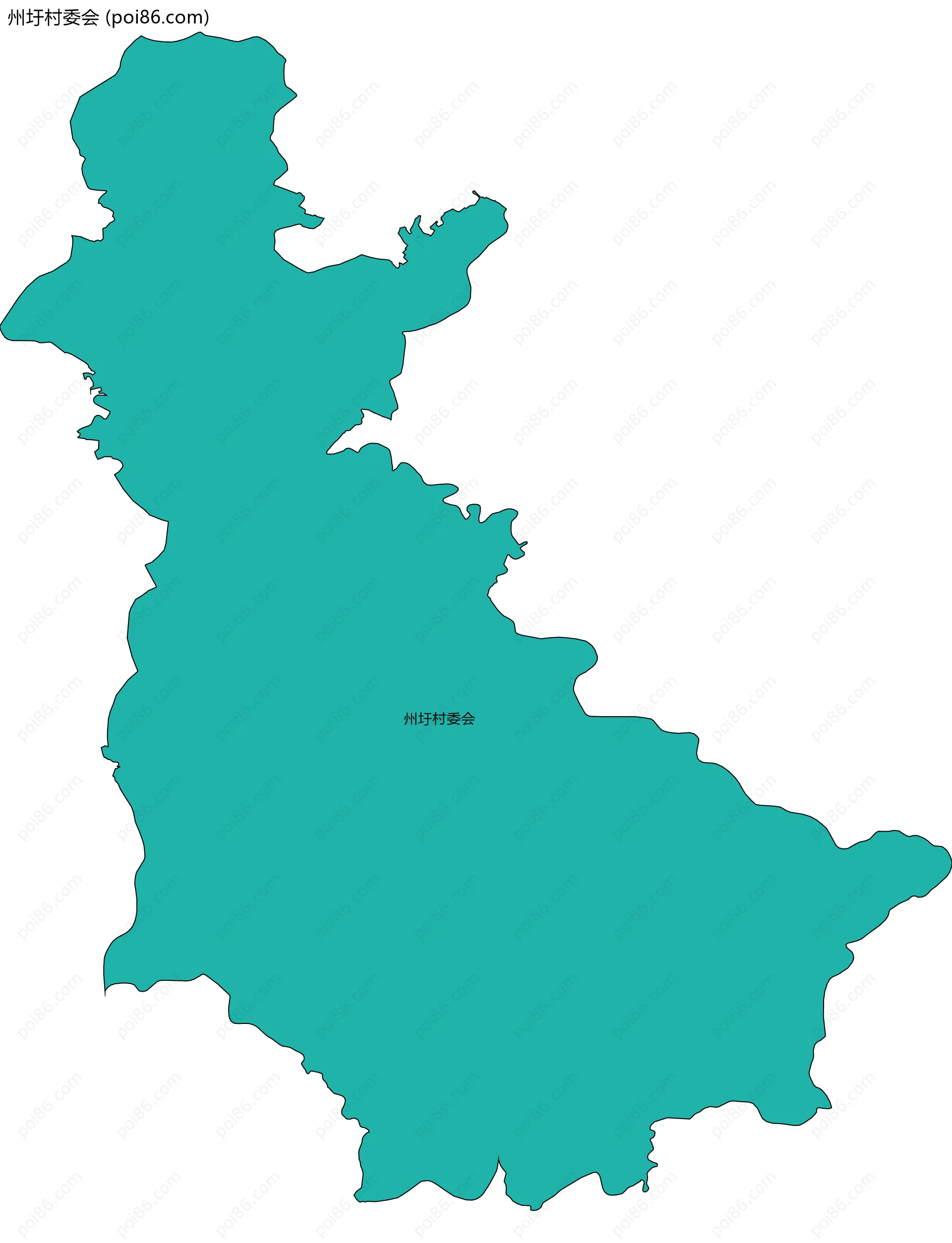 州圩村委会边界地图