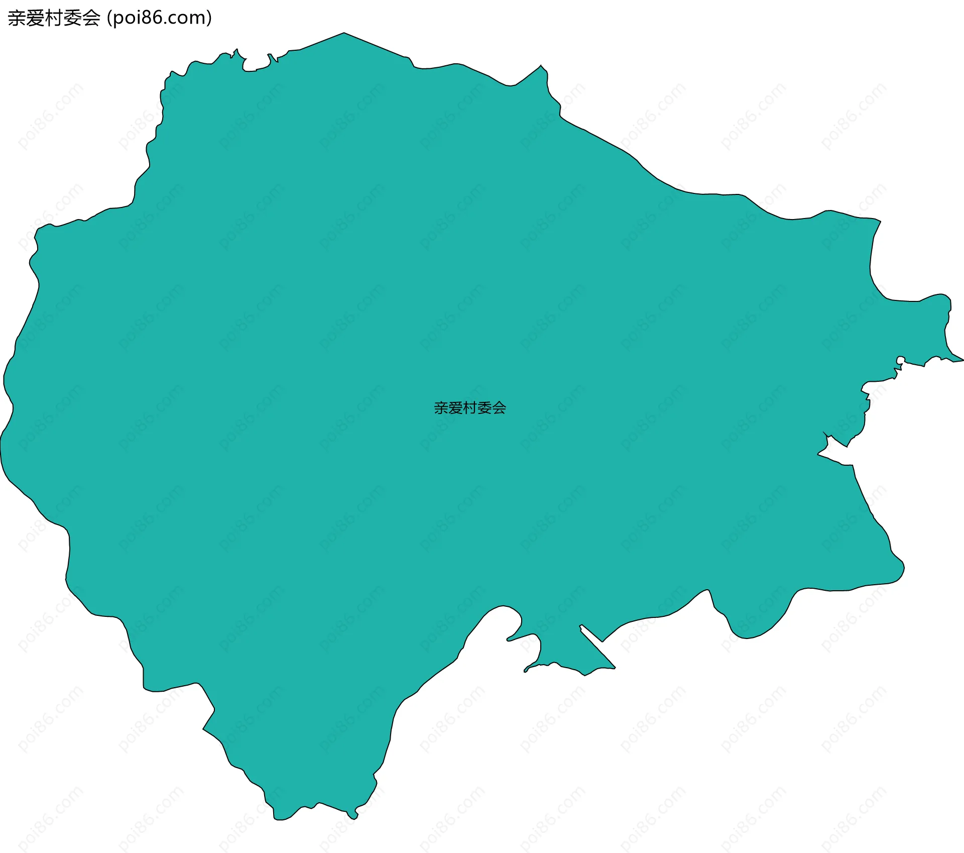 亲爱村委会边界地图