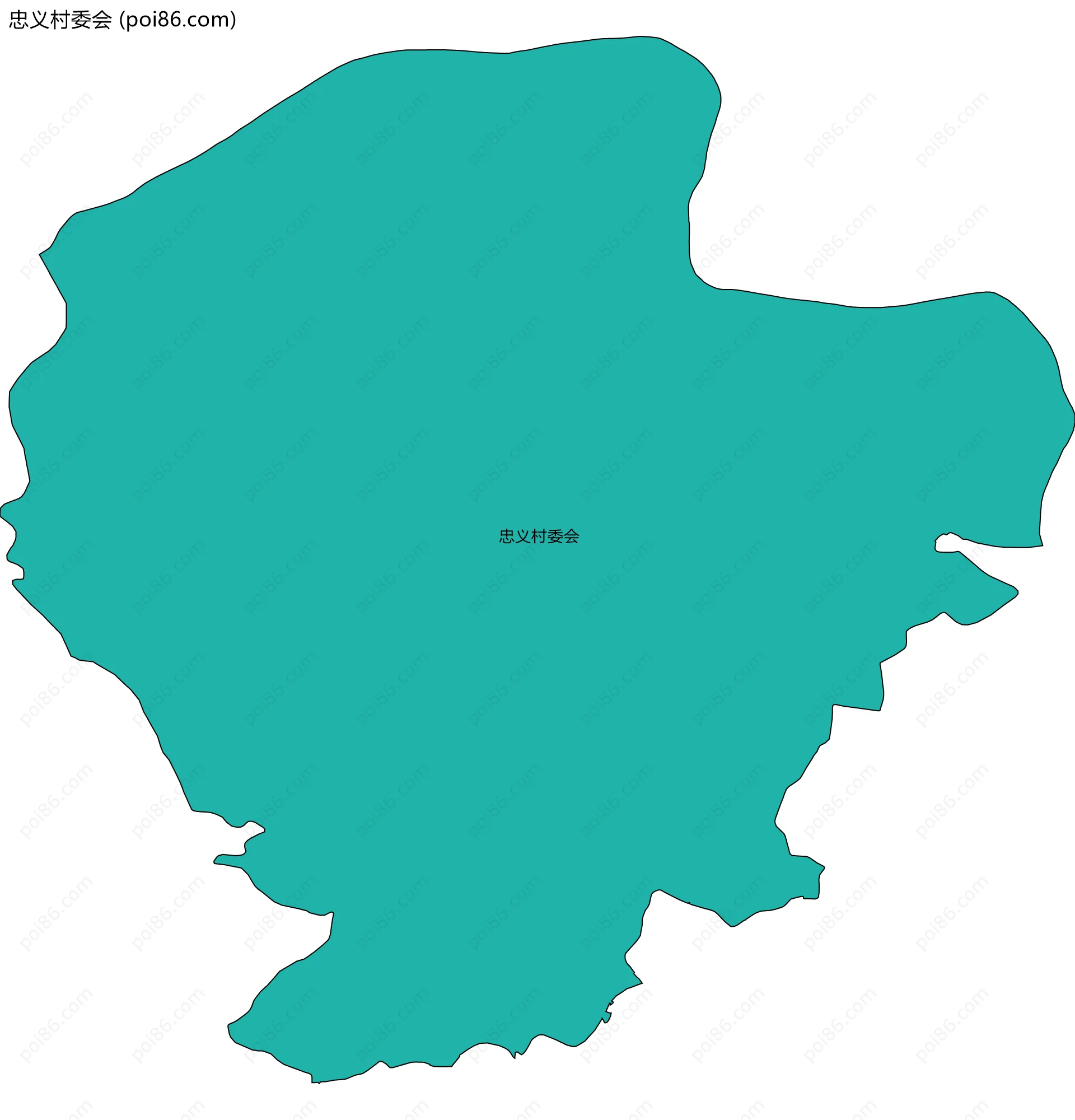 忠义村委会边界地图