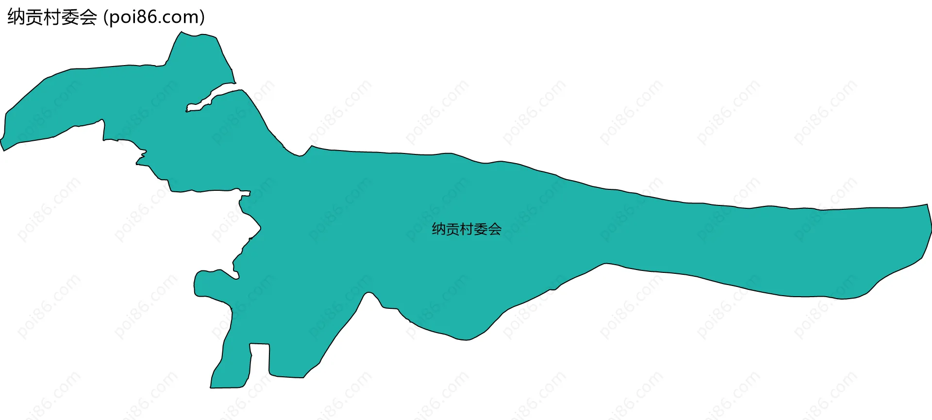 纳贡村委会边界地图