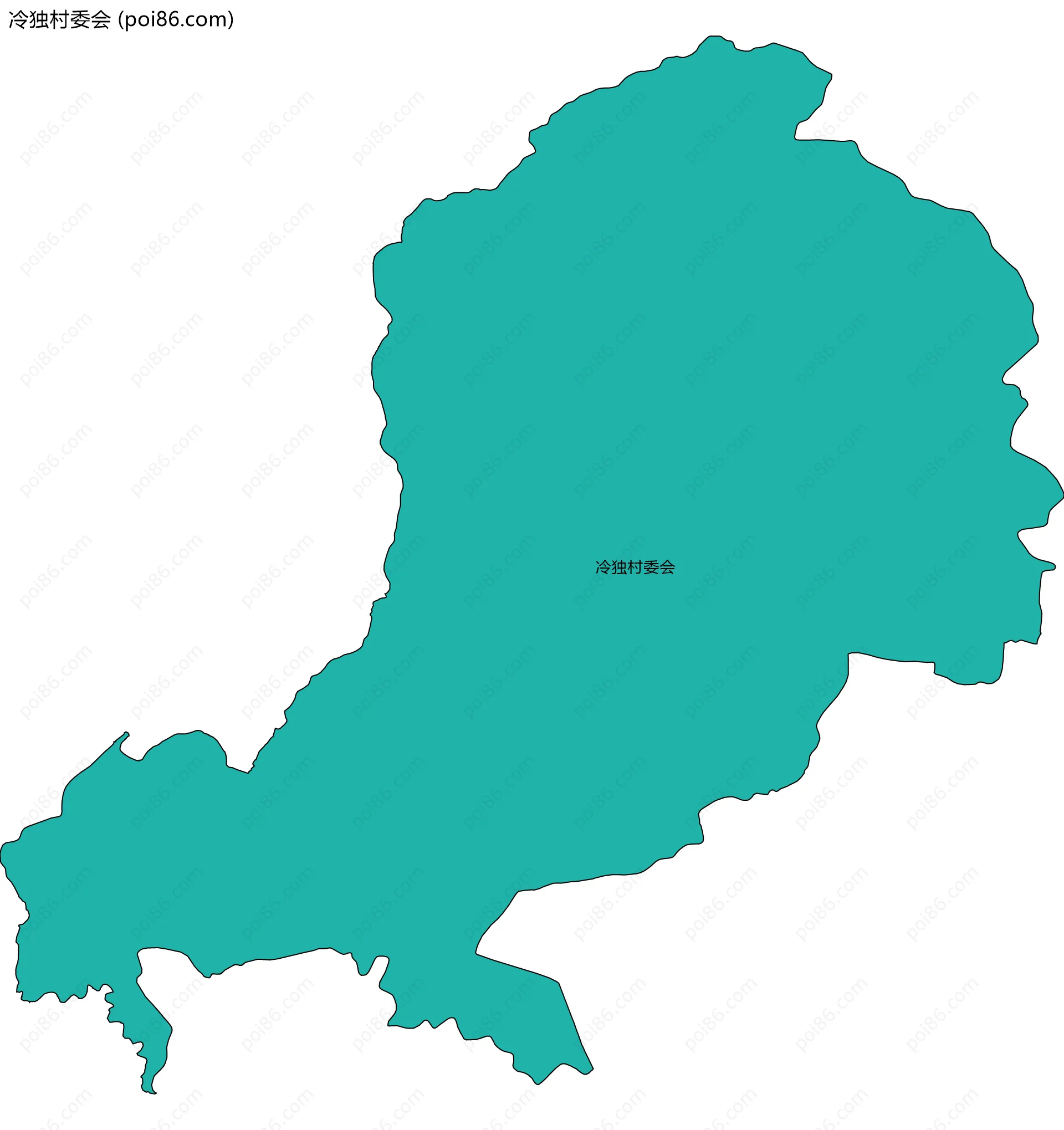 冷独村委会边界地图