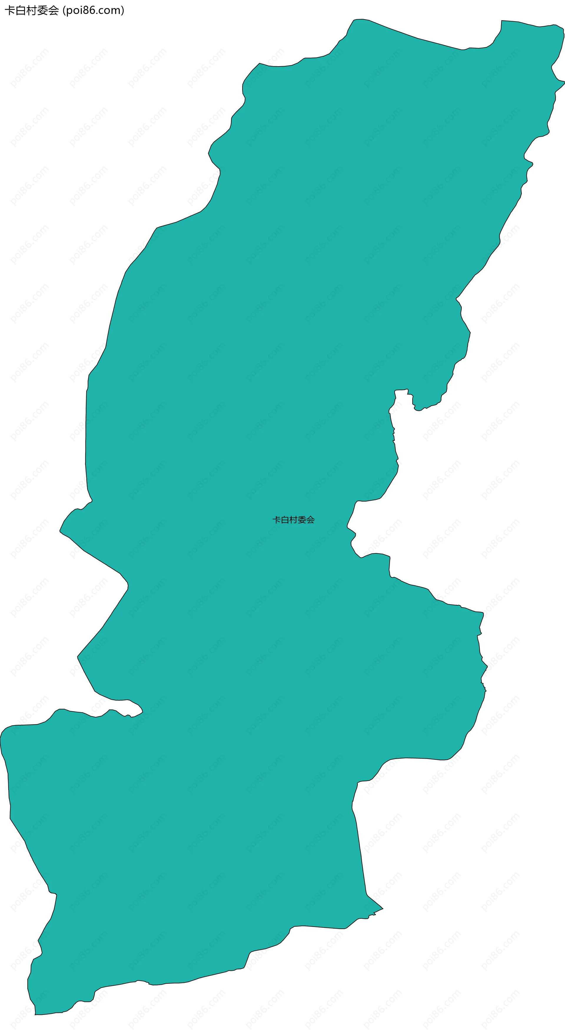 卡白村委会边界地图