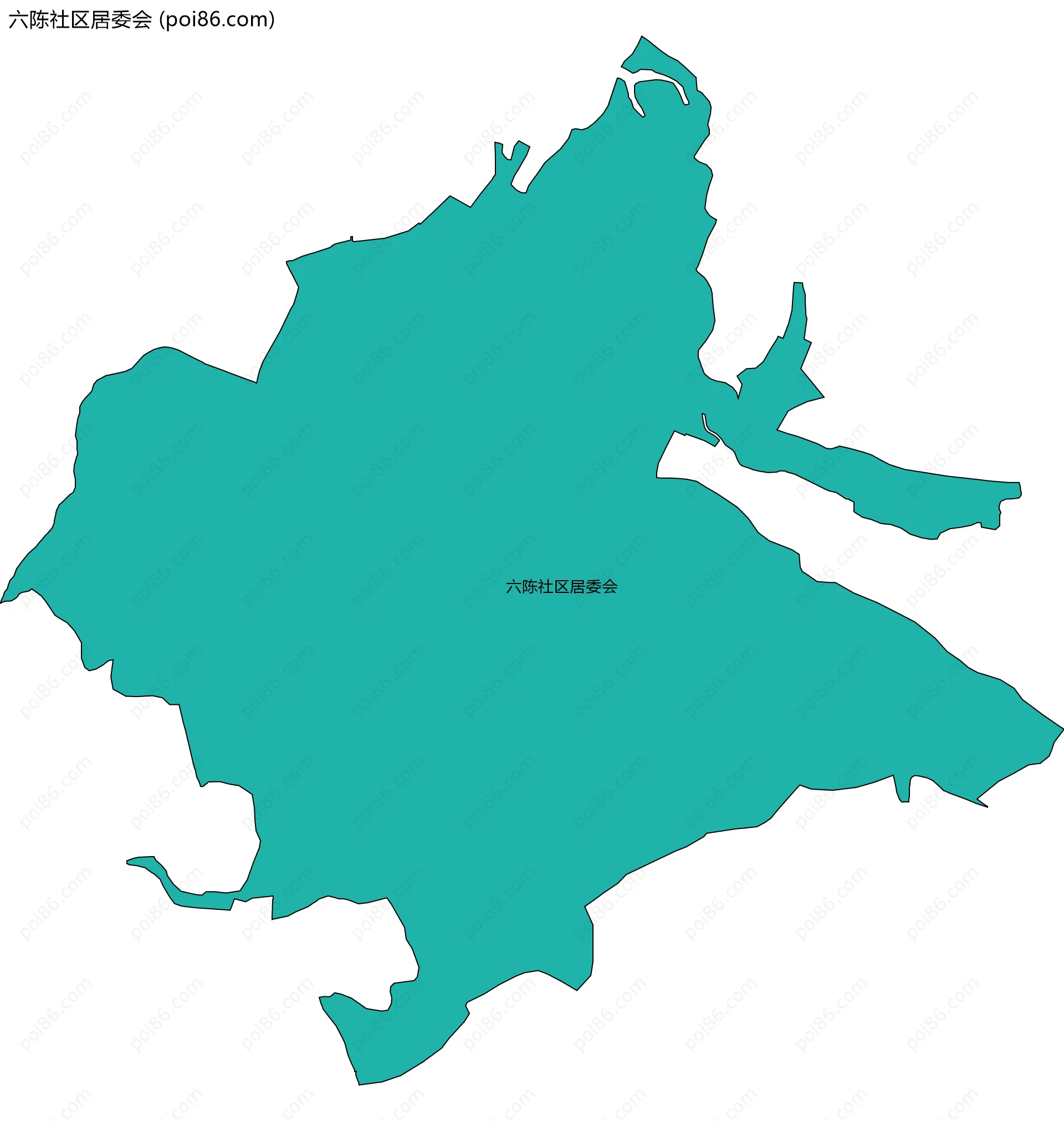 六陈社区居委会边界地图