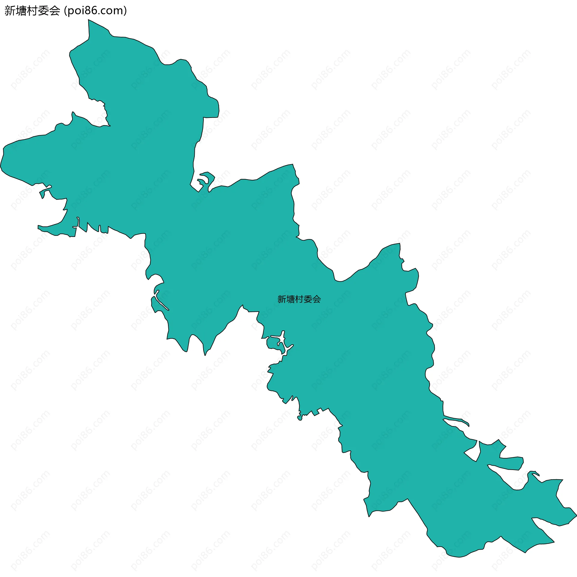 新塘村委会边界地图