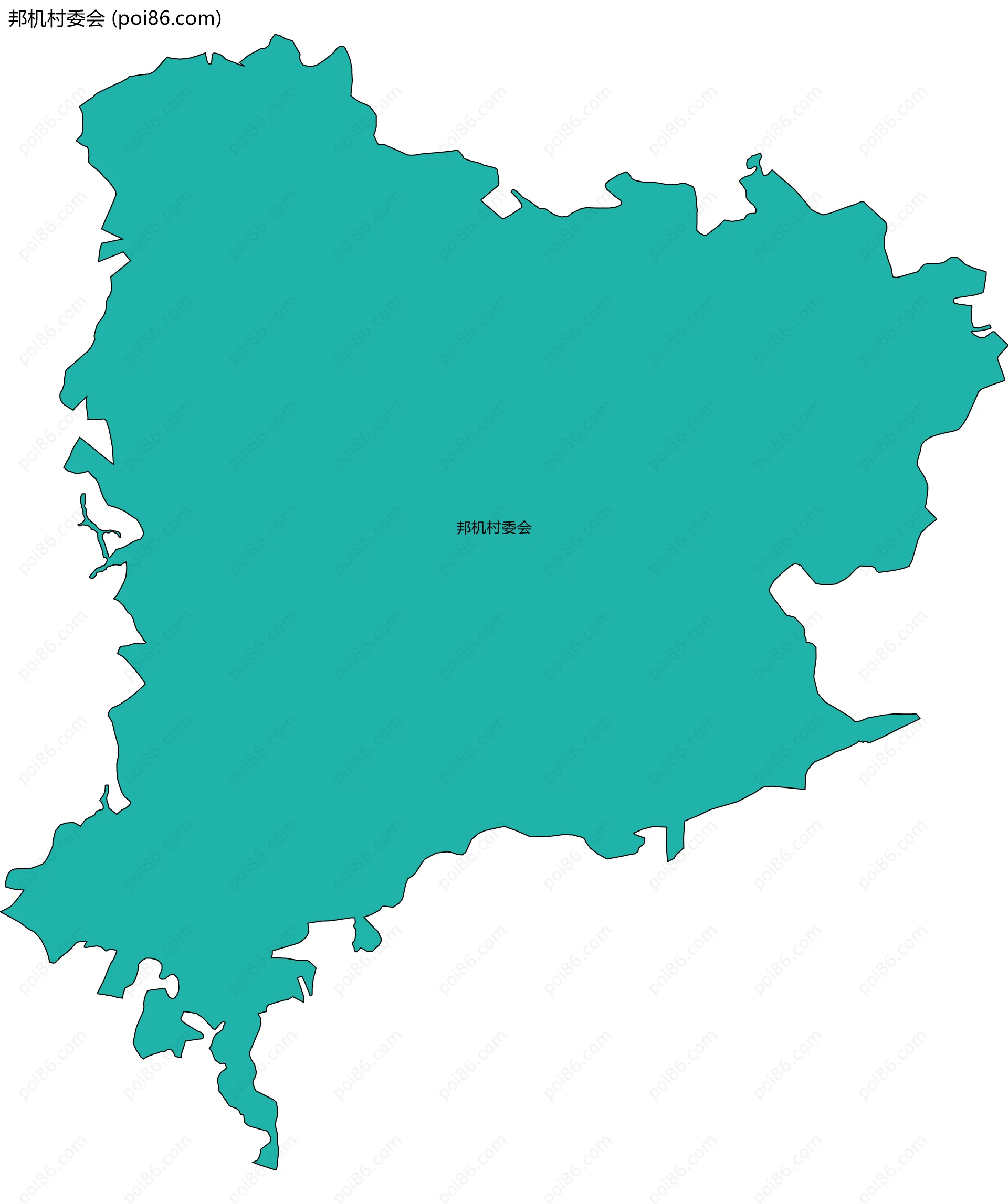 邦机村委会边界地图