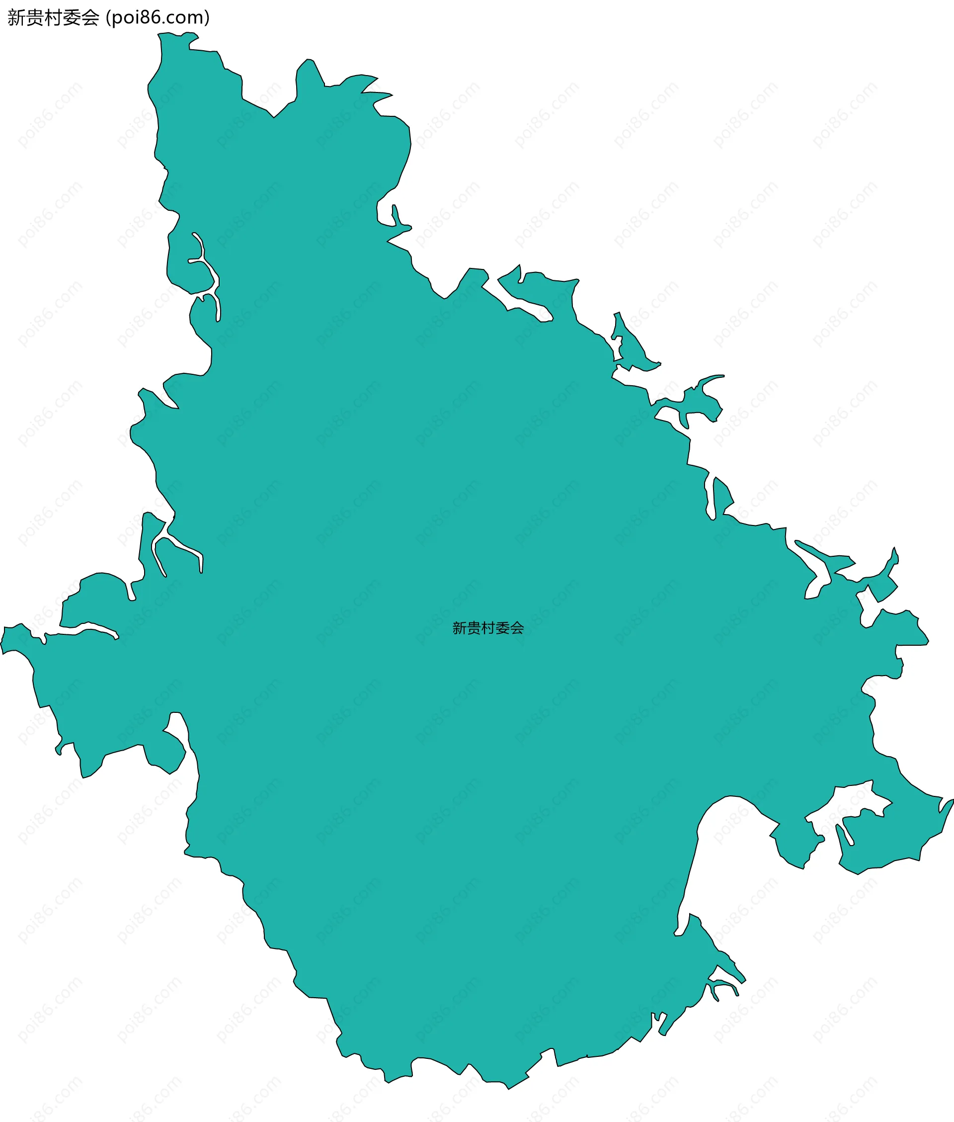 新贵村委会边界地图