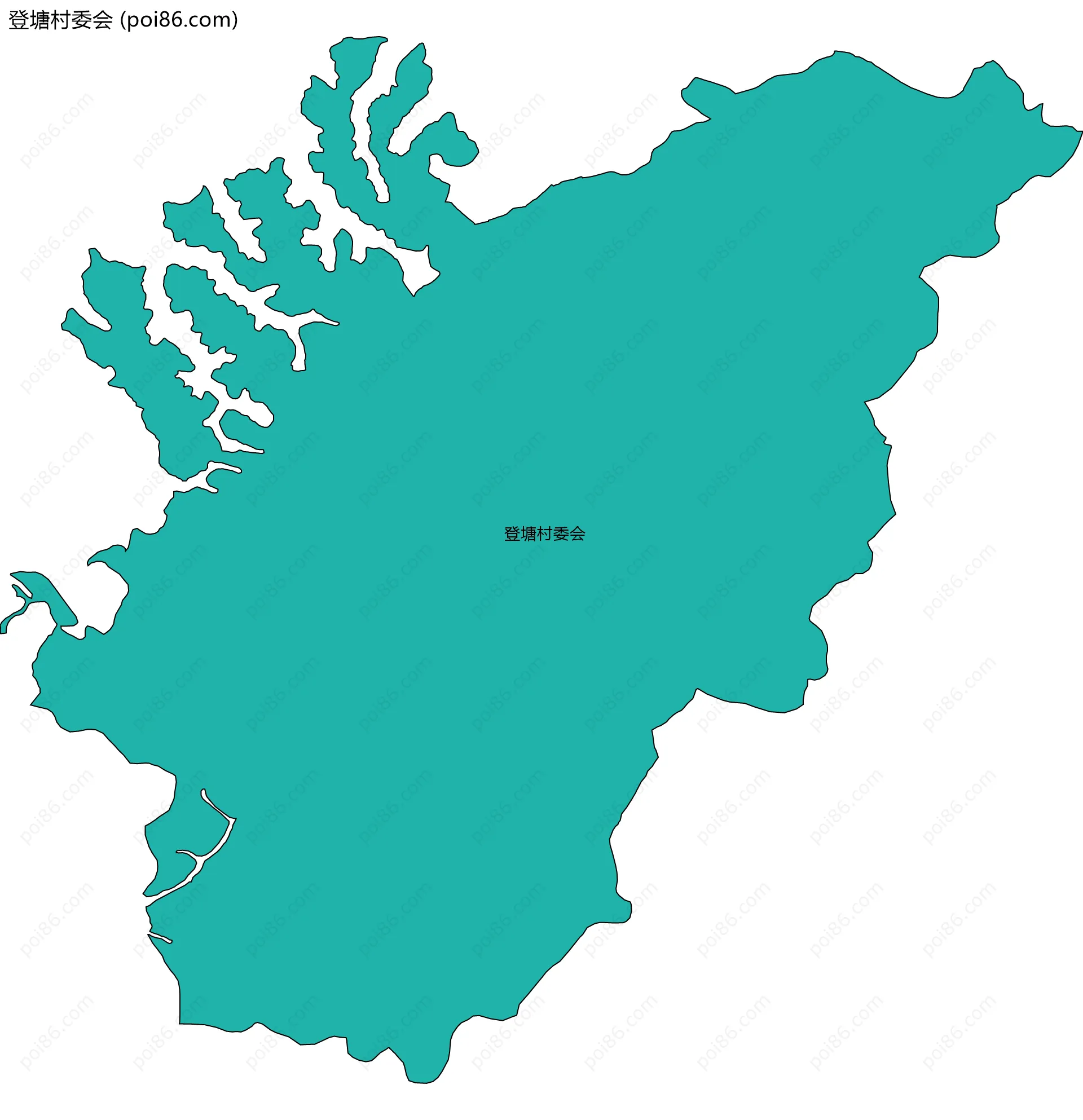 登塘村委会边界地图