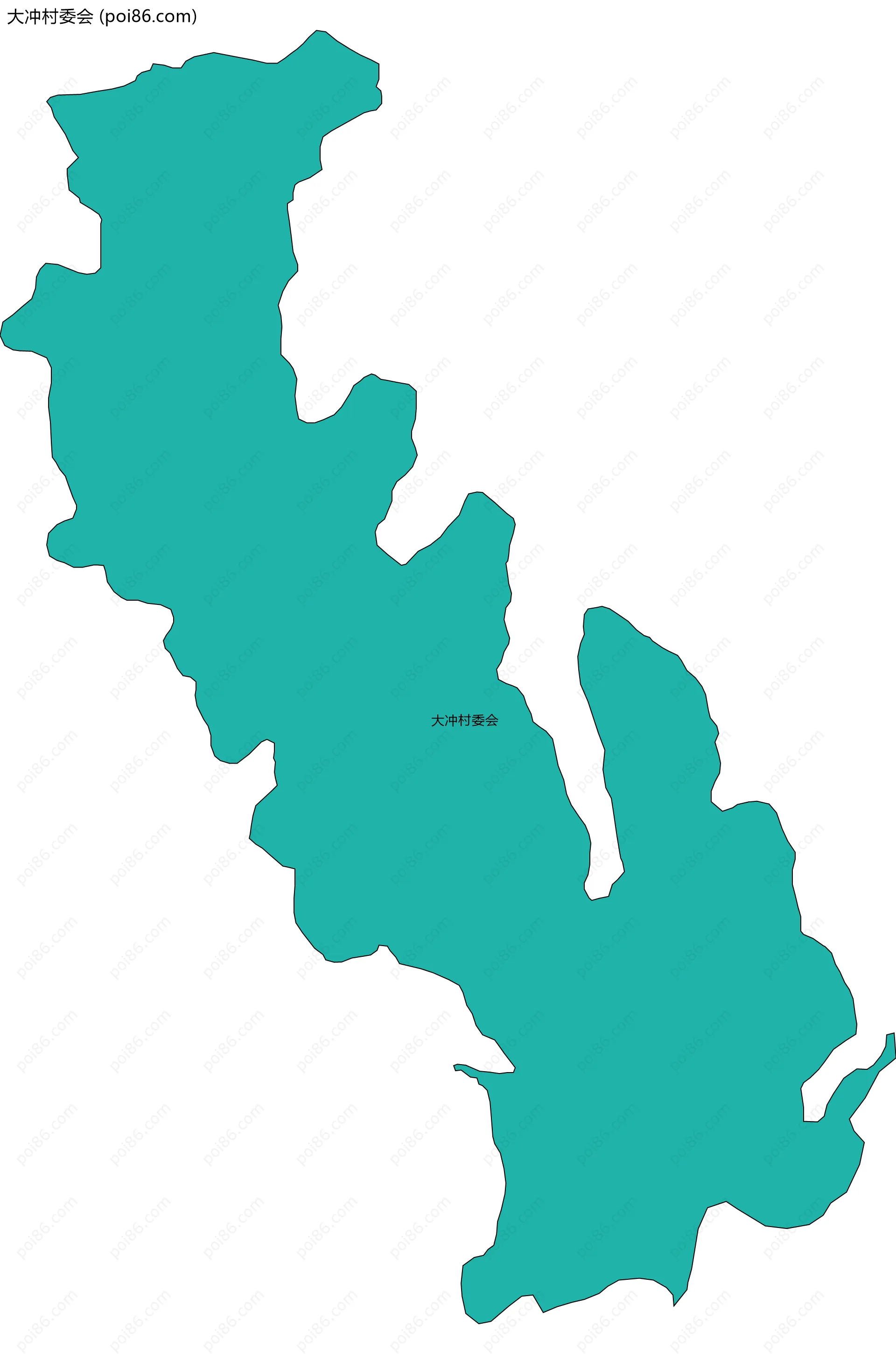 大冲村委会边界地图