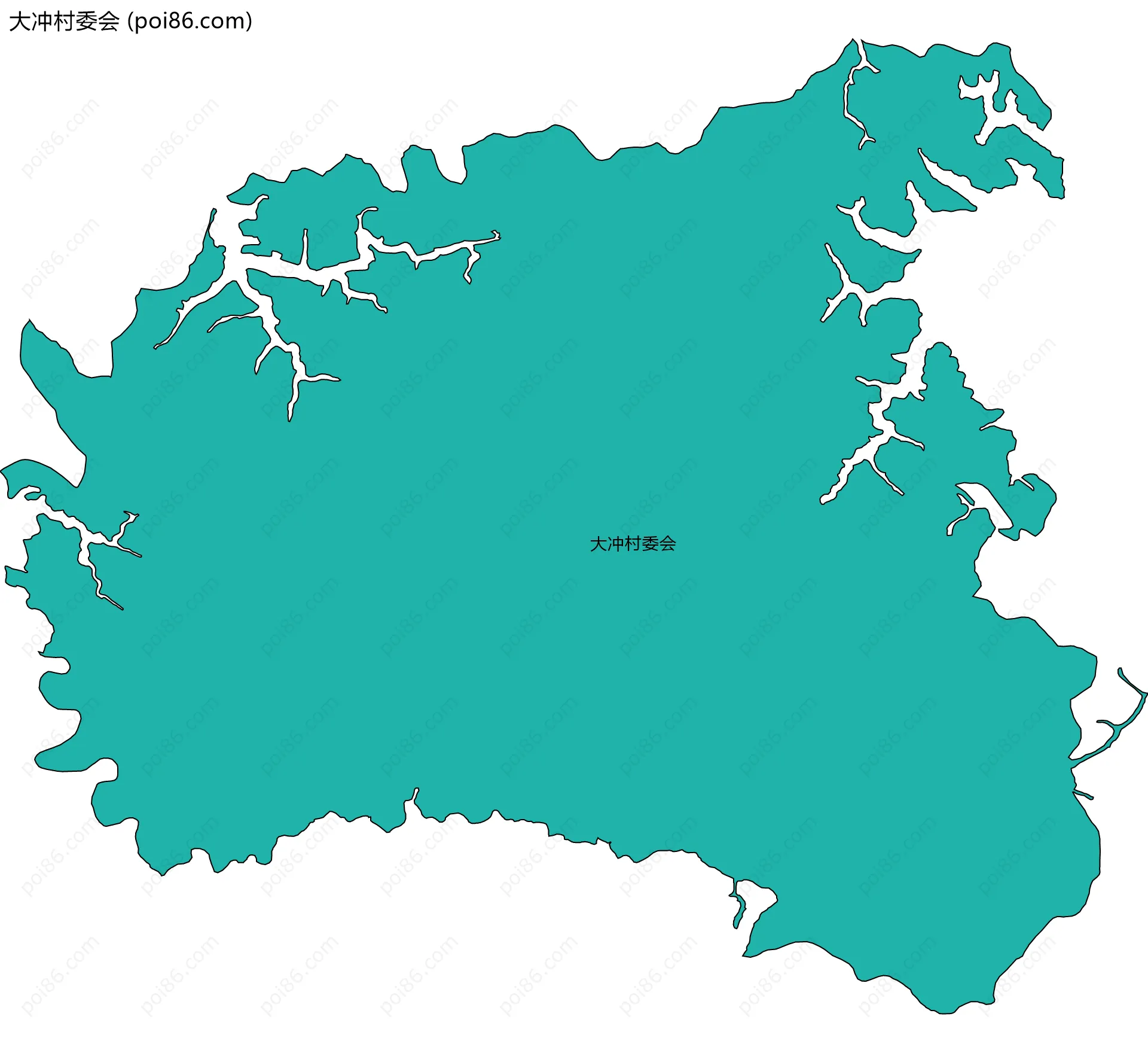 大冲村委会边界地图