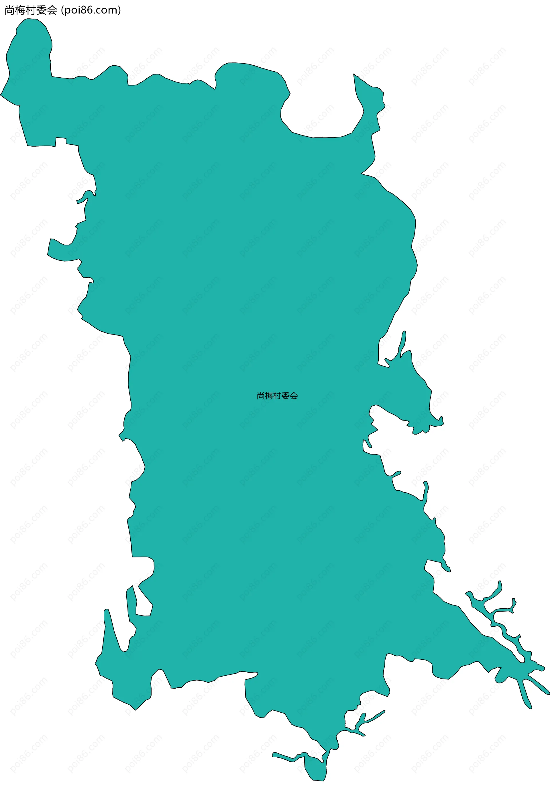 尚梅村委会边界地图