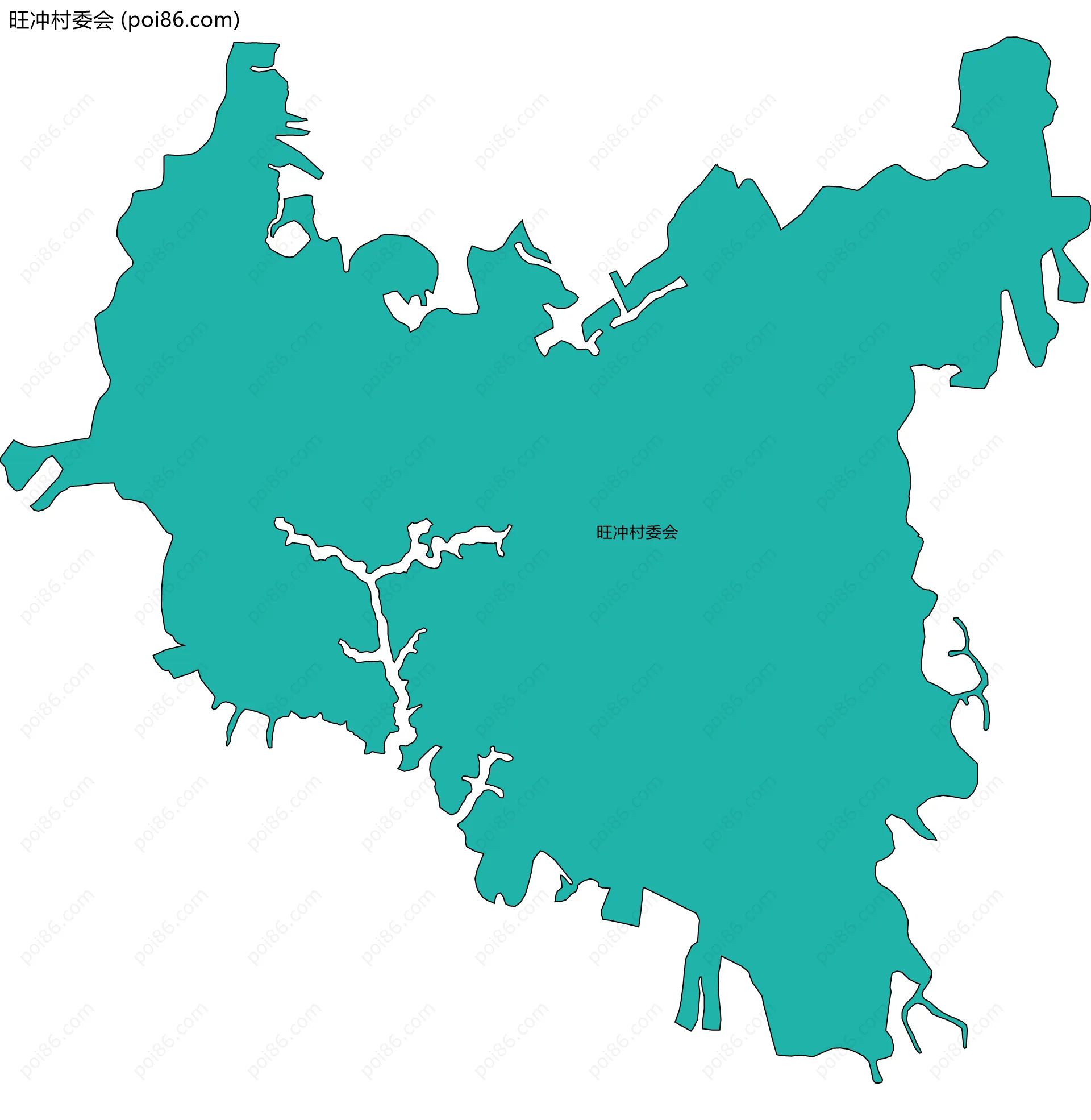 旺冲村委会边界地图