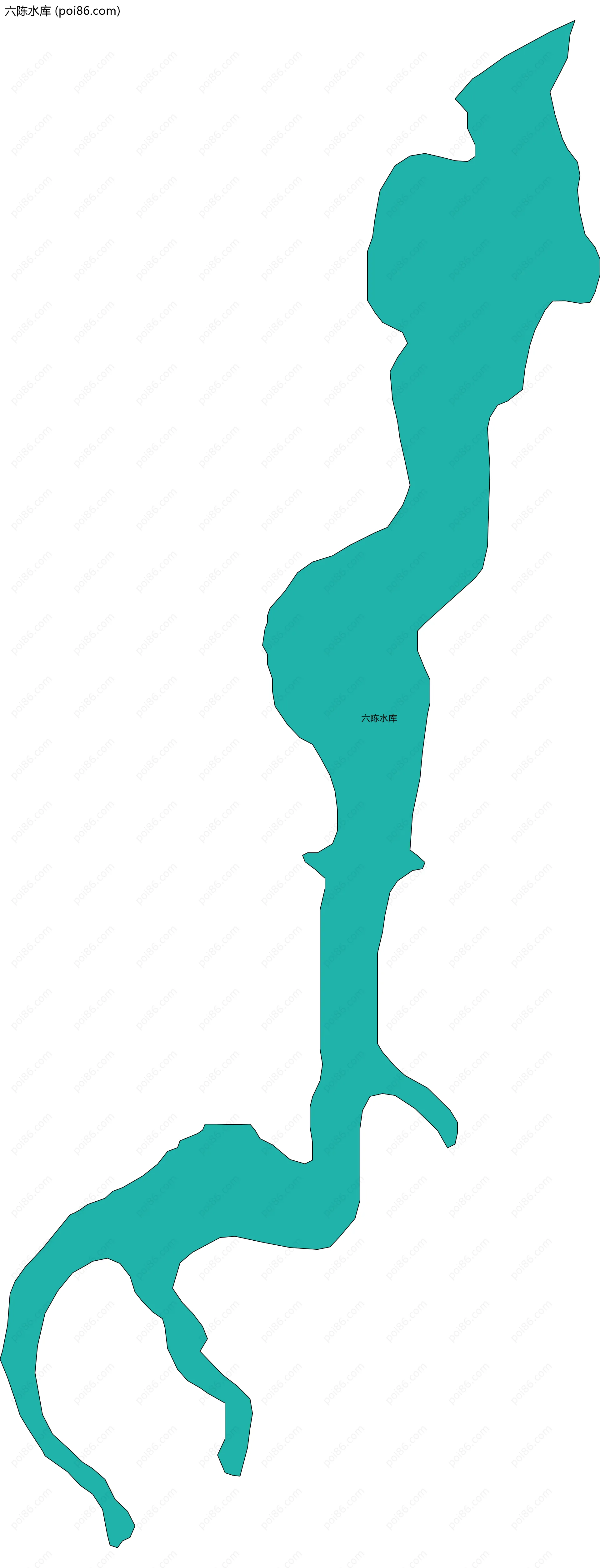 六陈水库边界地图