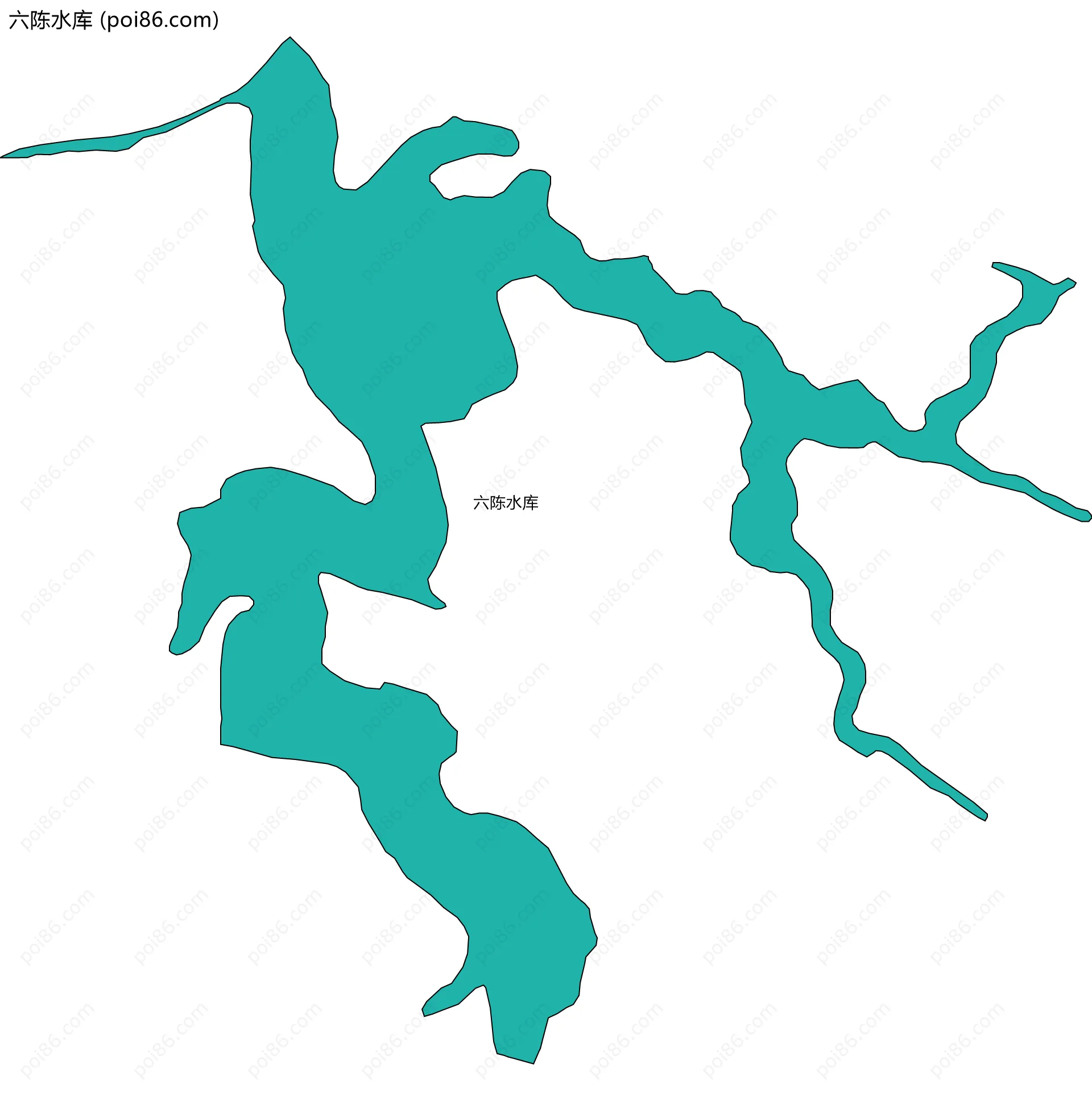 六陈水库边界地图