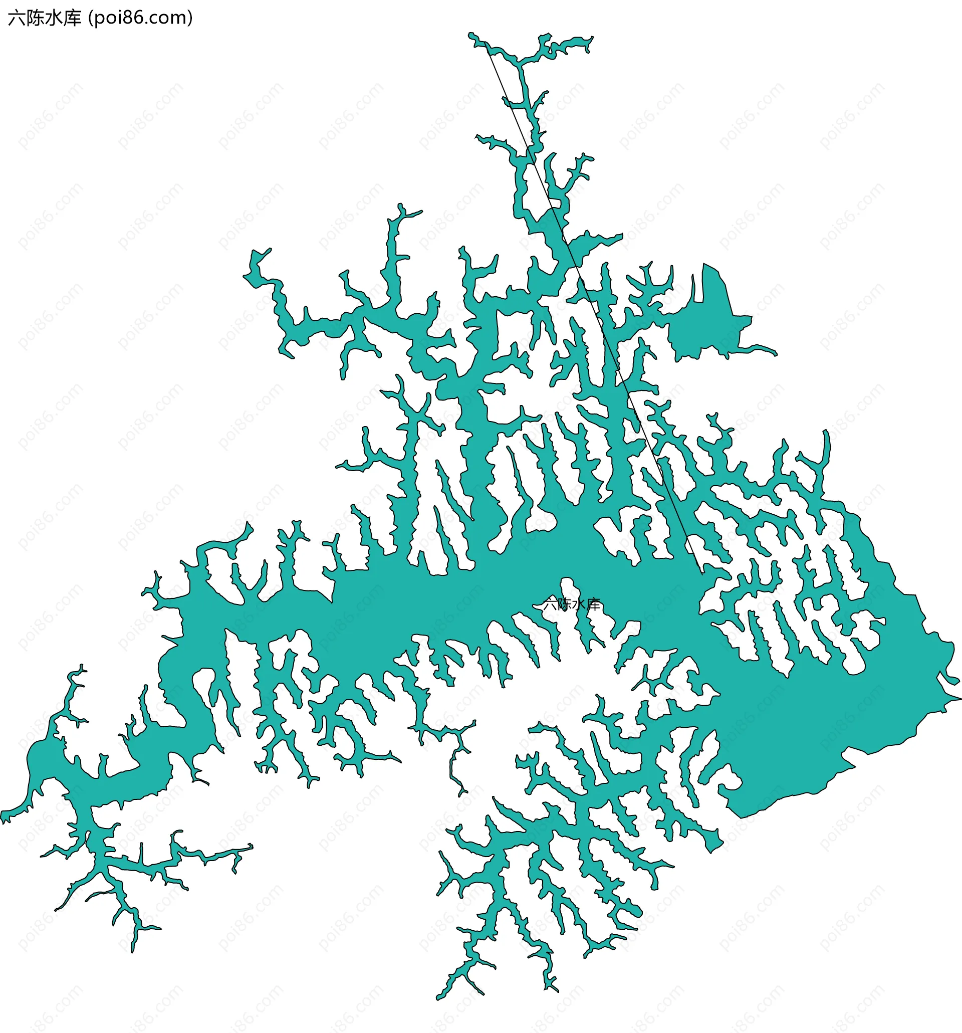 六陈水库边界地图