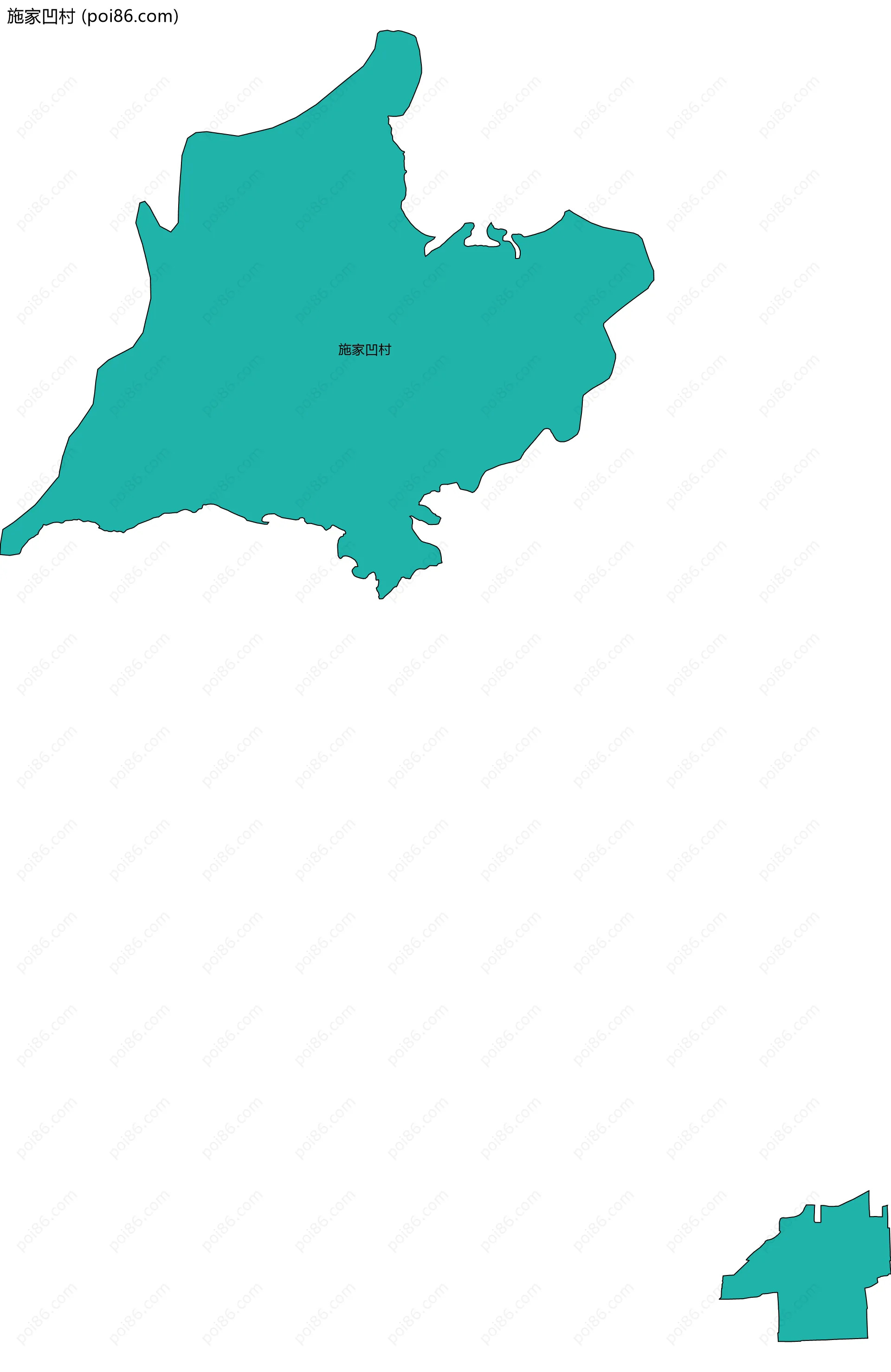 施家凹村边界地图