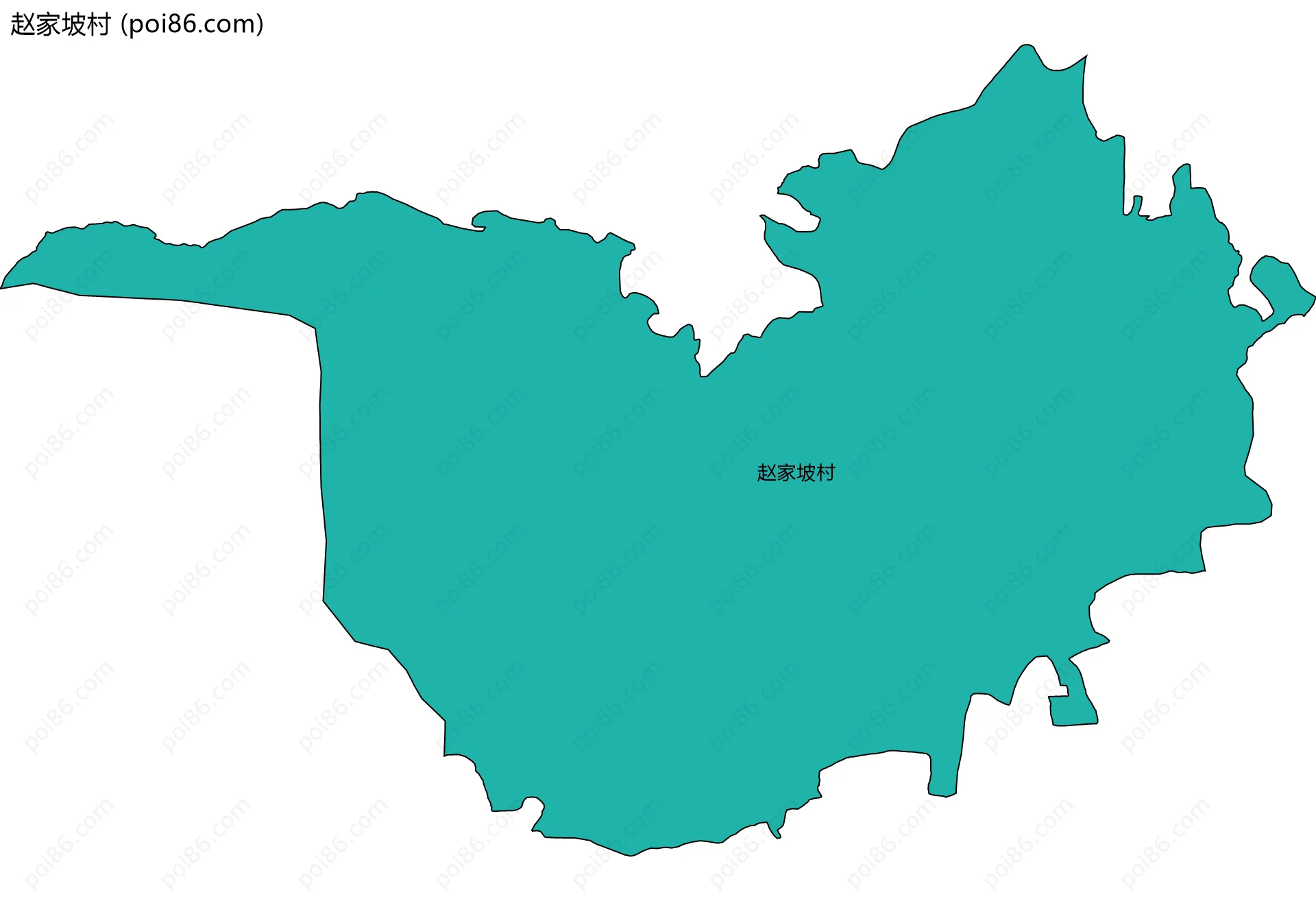 赵家坡村边界地图