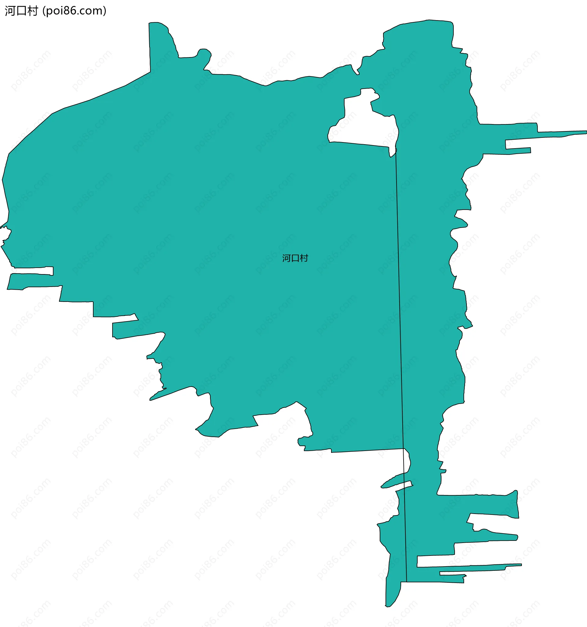 河口村边界地图