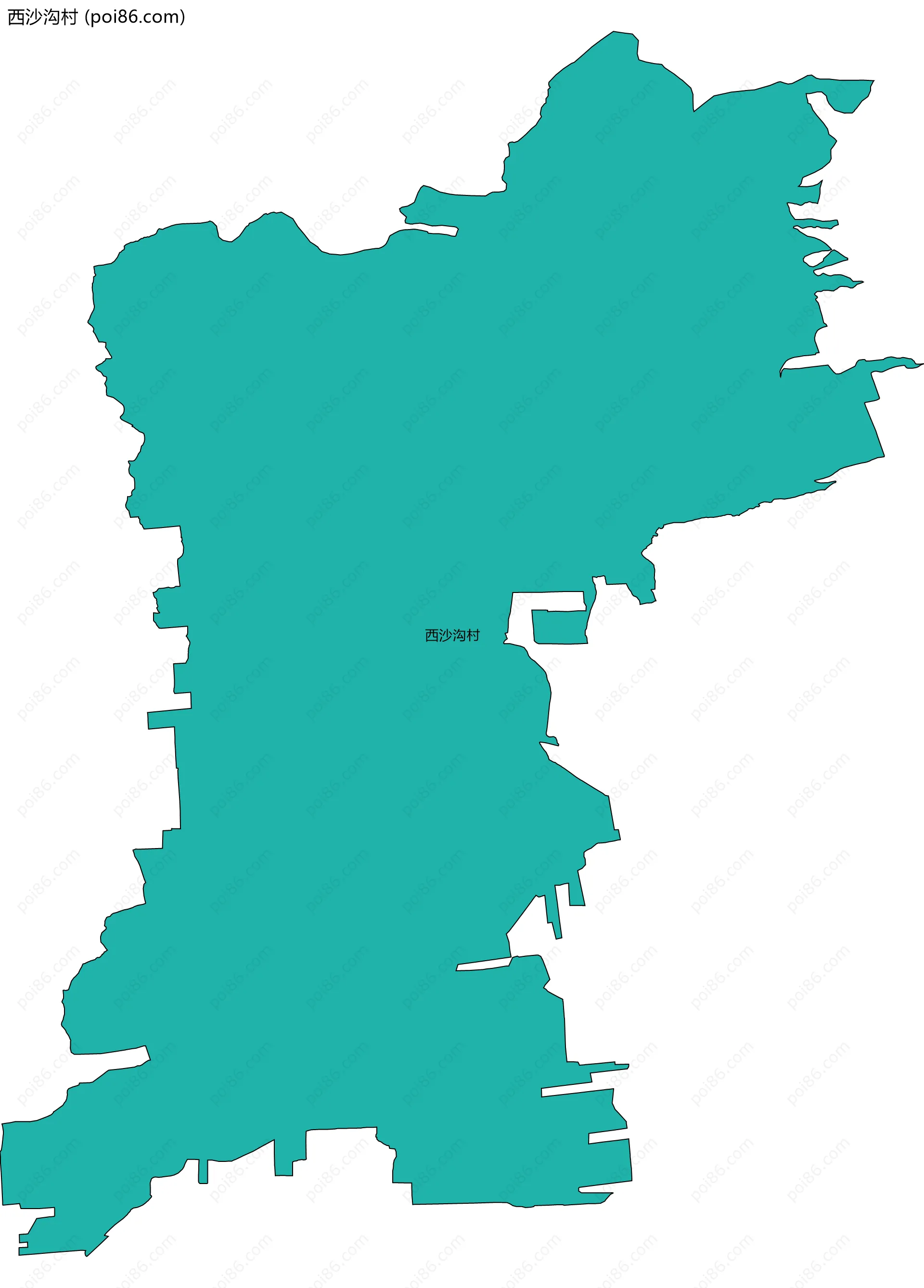 西沙沟村边界地图