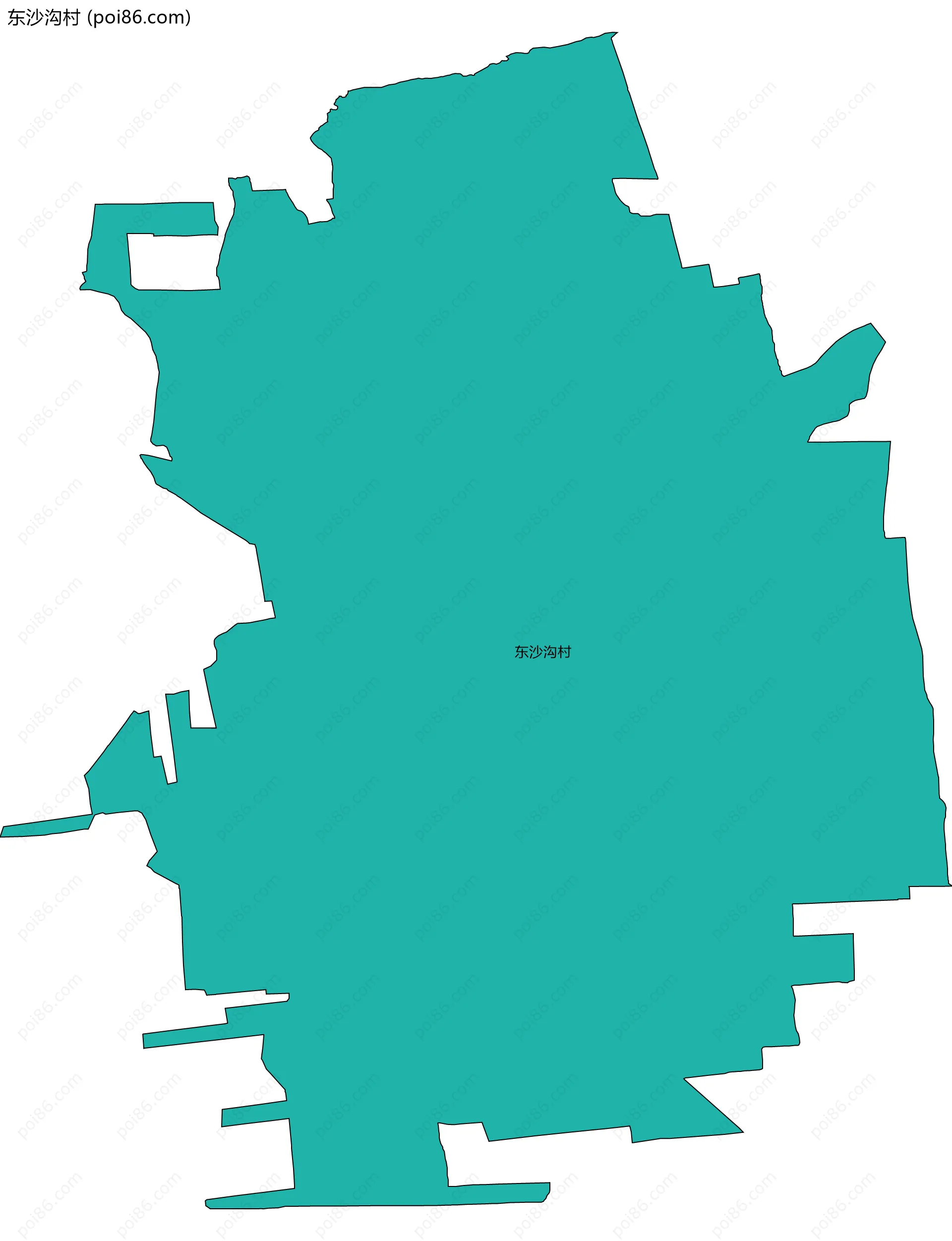 东沙沟村边界地图