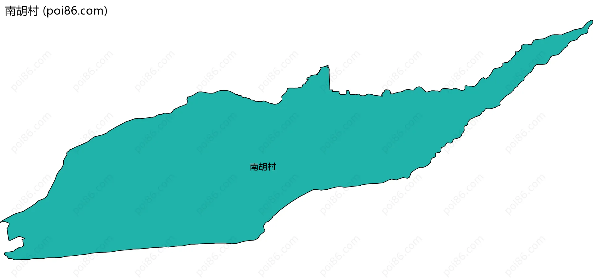 南胡村边界地图