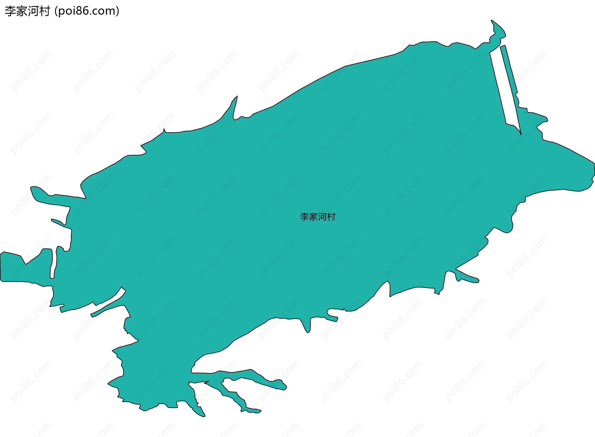 李家河村边界地图